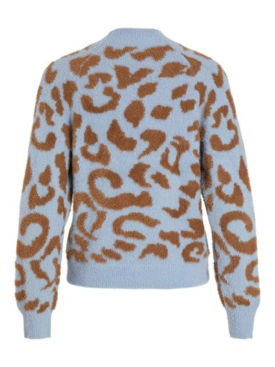 Leo Knit Jumper Sweater - Soft Blue Pullover for Men & Women | Cozy Winter Wear, Casual Outfit & Office Style