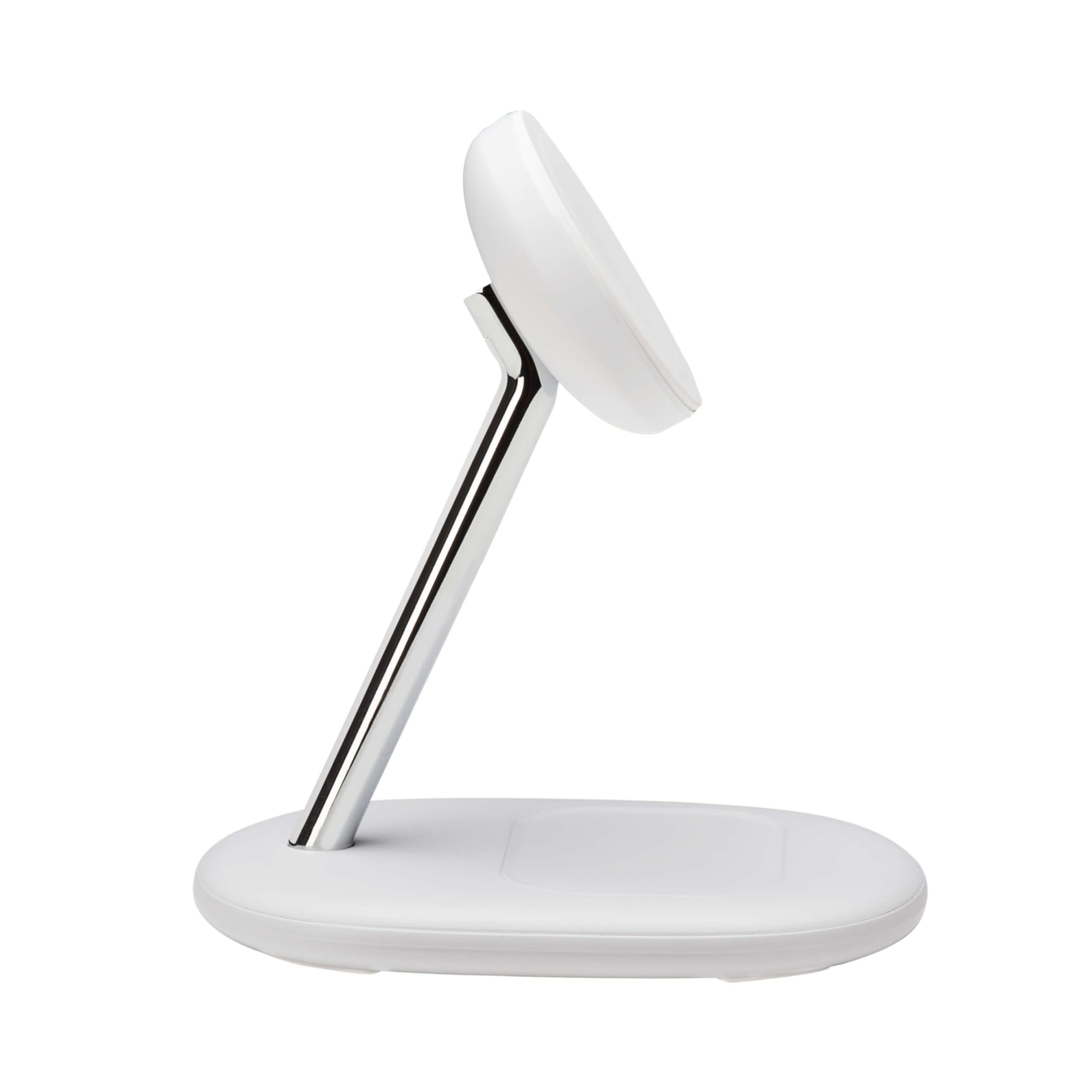 Eaton Tripp Lite 20W Magnetic Wireless Charger Stand - MFi Certified MagSafe Charging for iPhone 14/13/12 & AirPods - Adjustable Phone Stand with 3ft Cable - White (U280MS-2N1-WH) | Perfect for Office, Bedside & Travel Charging