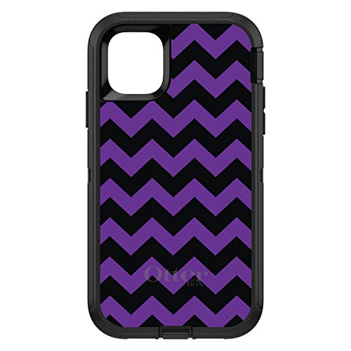 Black Purple Chevron Stripes On Black Case