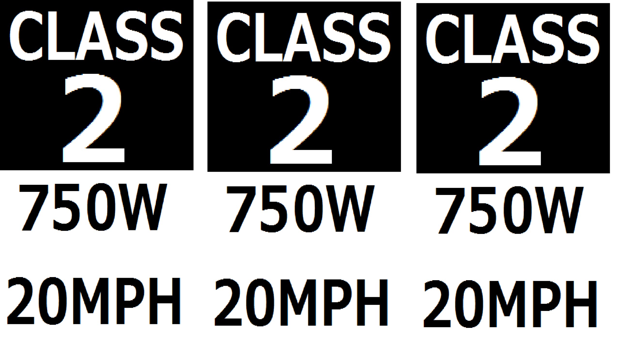 Waterproof Removable Vinyl Decals for Electric Bikes - Class 1/2/3 Identification Stickers (250W/500W/750W, 20MPH/28MPH) - 3-Pack - Perfect for eBike Classification & Customization on Commuter, Mountain & City Electric Bicycles