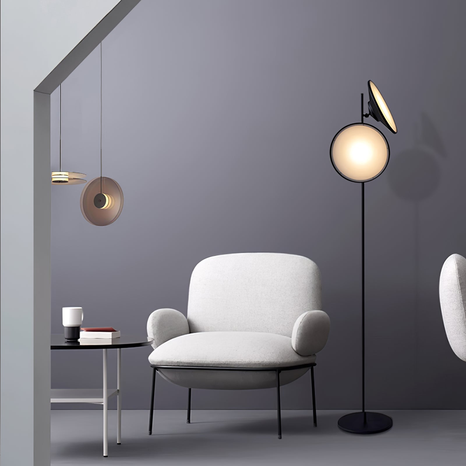 Modern Bulat Floor Lamp - Adjustable LED Standing Light for Living Room, Bedroom & Office - Bright & Energy Efficient Home Decor Lighting