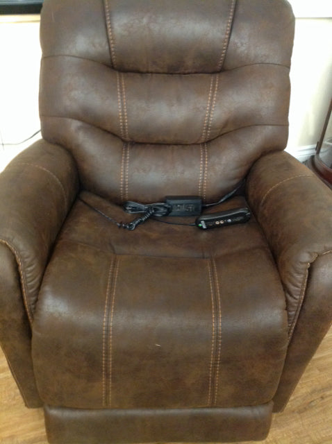 Premium Brown Micro Suede Power Recliner Chair - Electric Lift Reclining Sofa for Living Room, Home Theater & Relaxation | Comfortable Lounge Chair with Remote Control