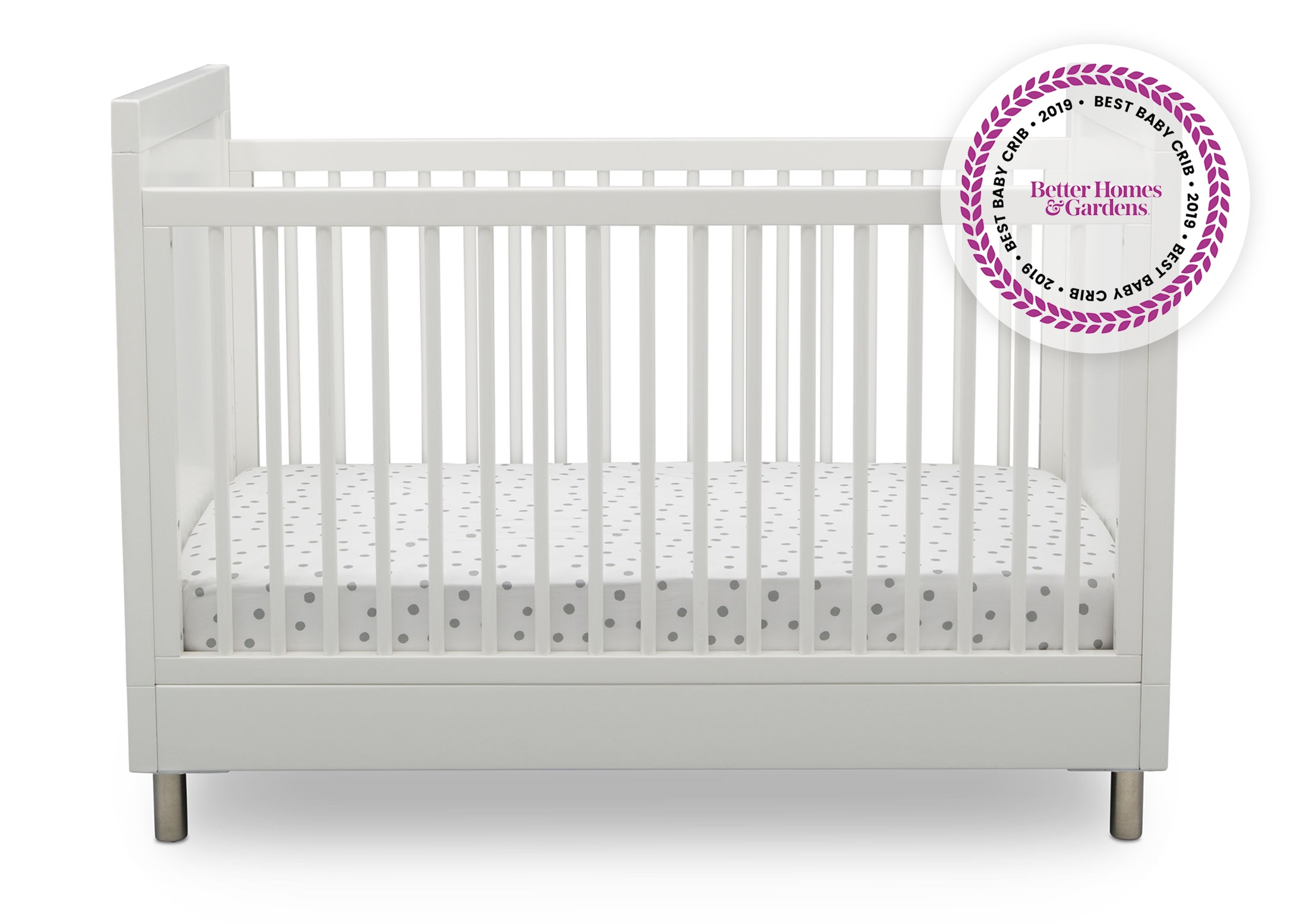 Avery 3-in-1 Convertible Baby Crib - White Nursery Furniture for Newborn to Toddler | Perfect for Modern Nursery, Bedroom & Daycare Use