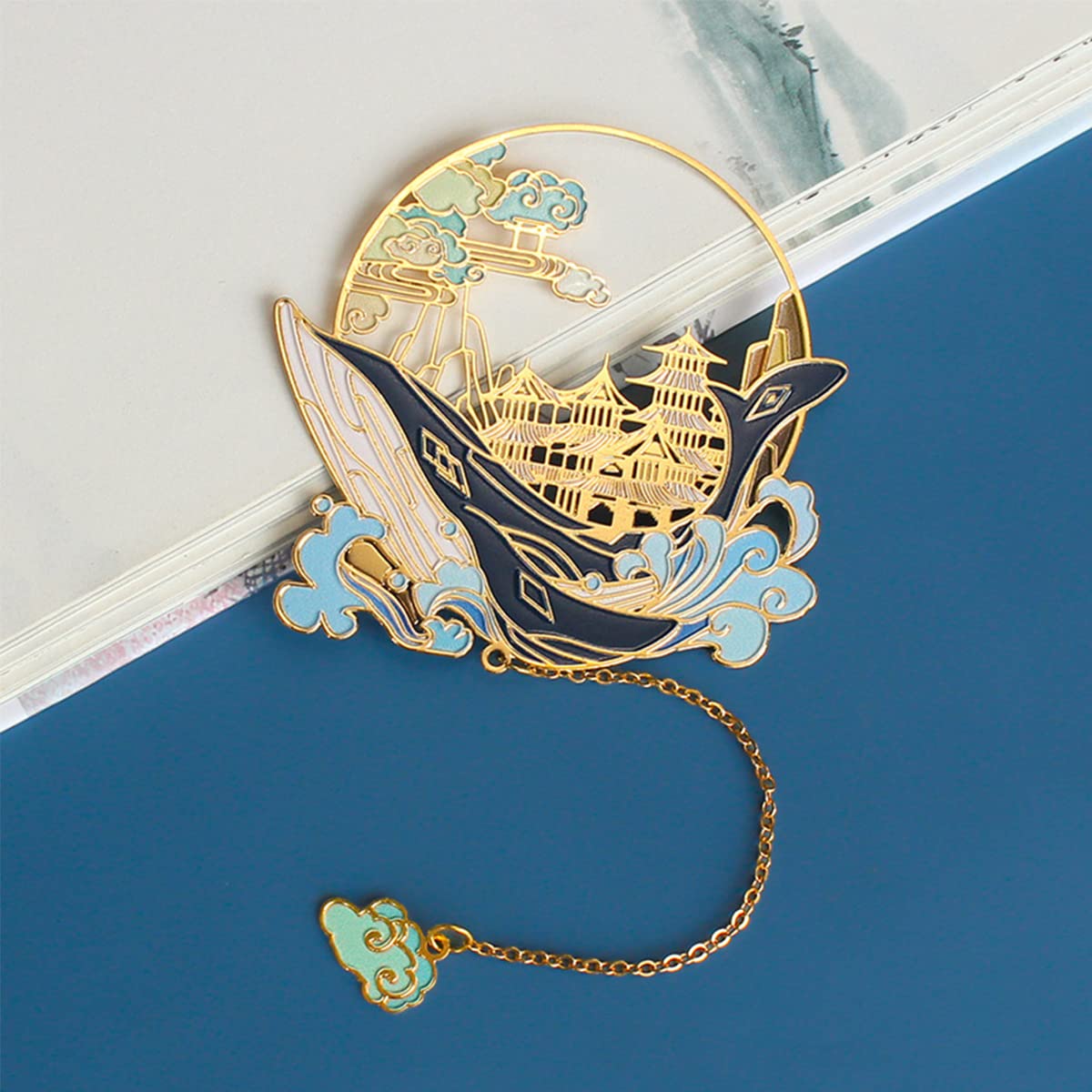 Exquisite Metal Fox & Suzaku Anime Bookmark - Gold Cutout Design for Book Lovers | Unique Reading Gifts for Women, Men, Kids & Best Friends | Perfect for Novels, Journals & School Supplies