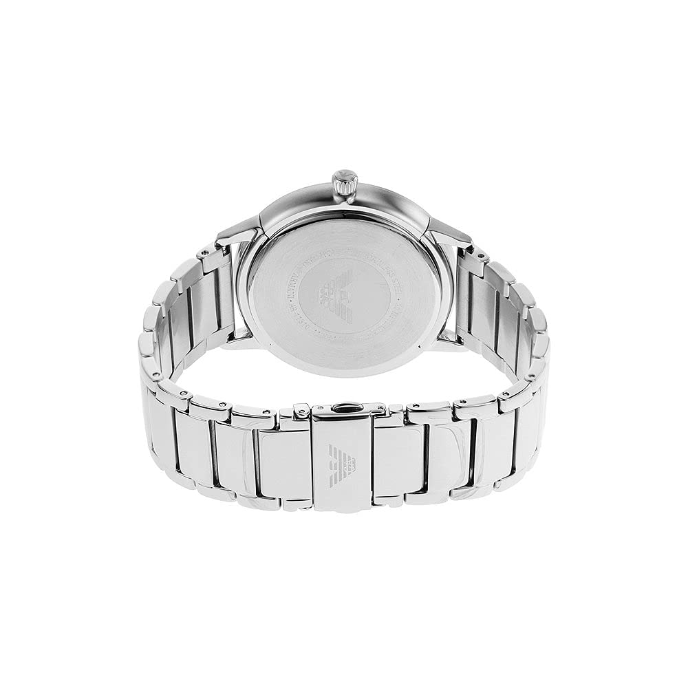 Emporio Armani Men's Stainless Steel Watch with Three-Hand Date Display - 43mm Case - Perfect for Business, Casual & Formal Occasions