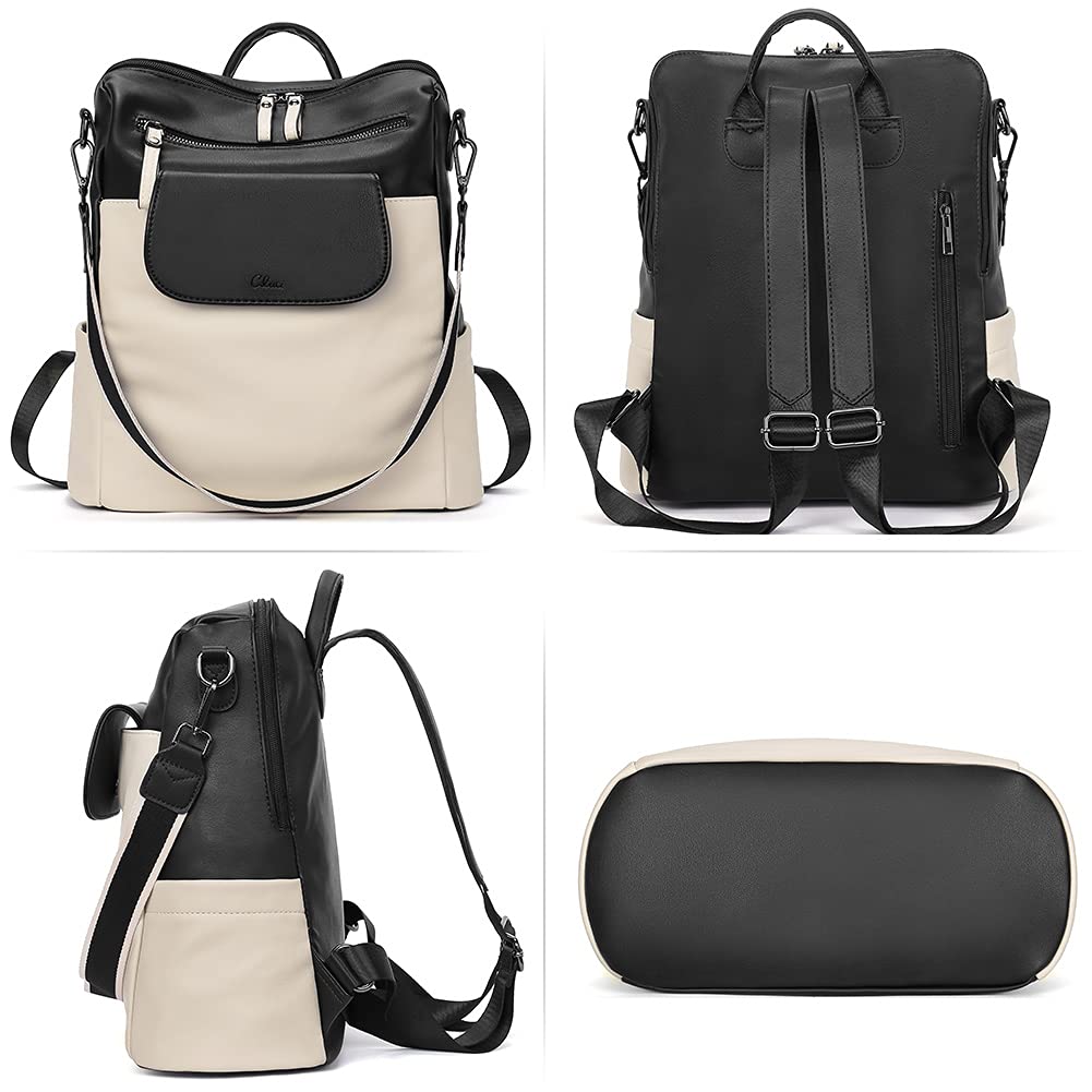 CLUCI Genuine Leather Backpack Purse for Women - Large Convertible Anti-Theft Travel Backpack Handbag | Perfect for Work, College & Weekend Getaways