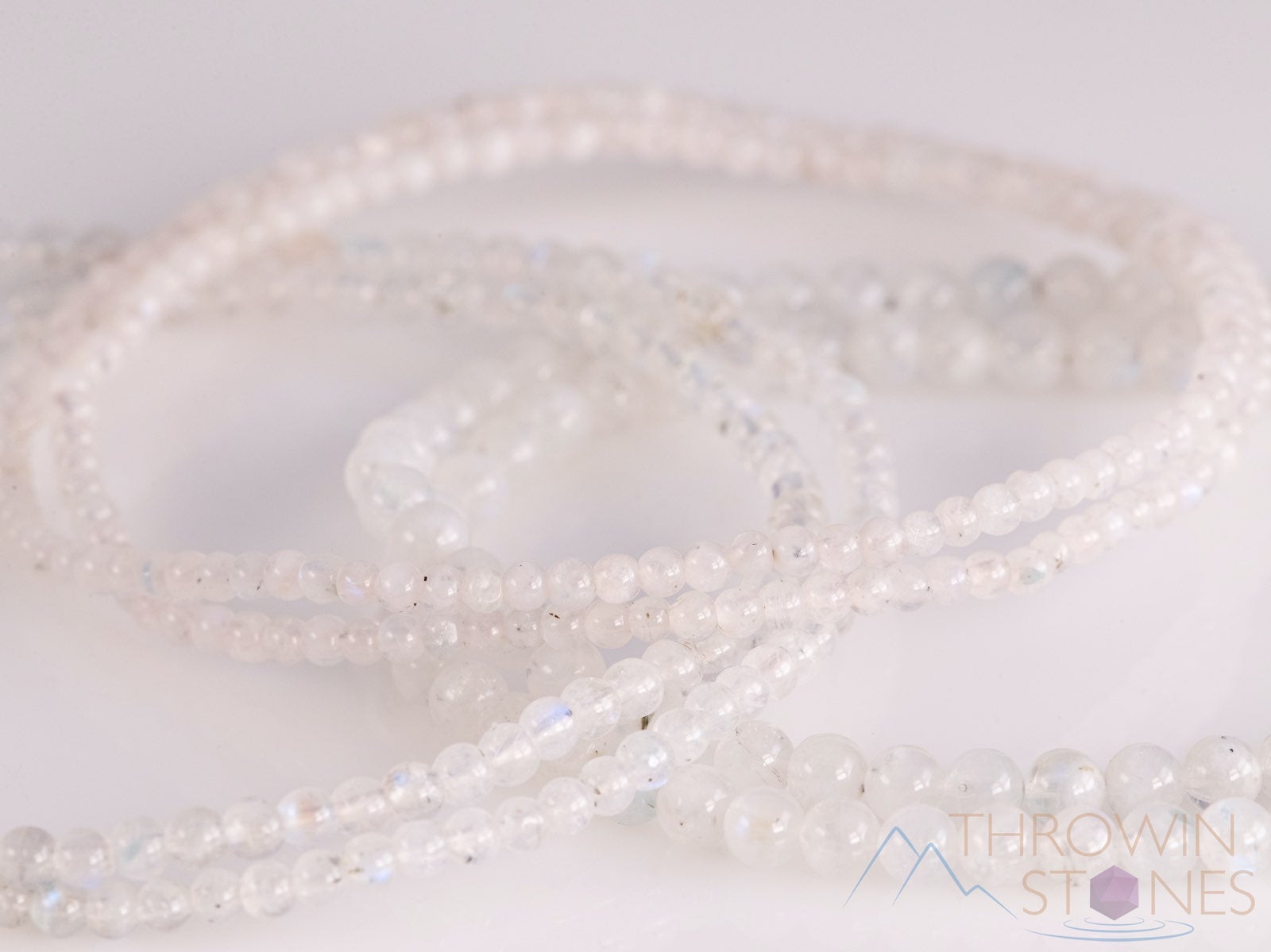 MOONSTONE Crystal Jewelry Set - Elegant Wrap Bracelet & Beaded Necklace for Women | Healing Crystal Beaded Bracelet E1635 | Perfect for Meditation, Yoga & Spiritual Gifts