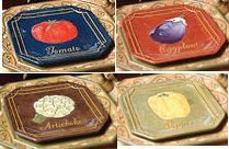 Organic Veggie-Themed Ceramic Dinner Plate Set - Eco-Friendly, Durable & Stylish for Healthy Meals, Family Dinners & Vegan Dining