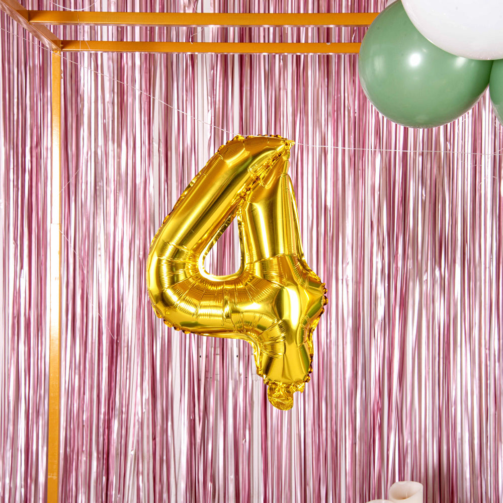 Balloonify Gold Mylar Number 4 Balloon - 16 Inch - 1 Count Box - Perfect for Birthdays, Anniversaries & Party Decorations