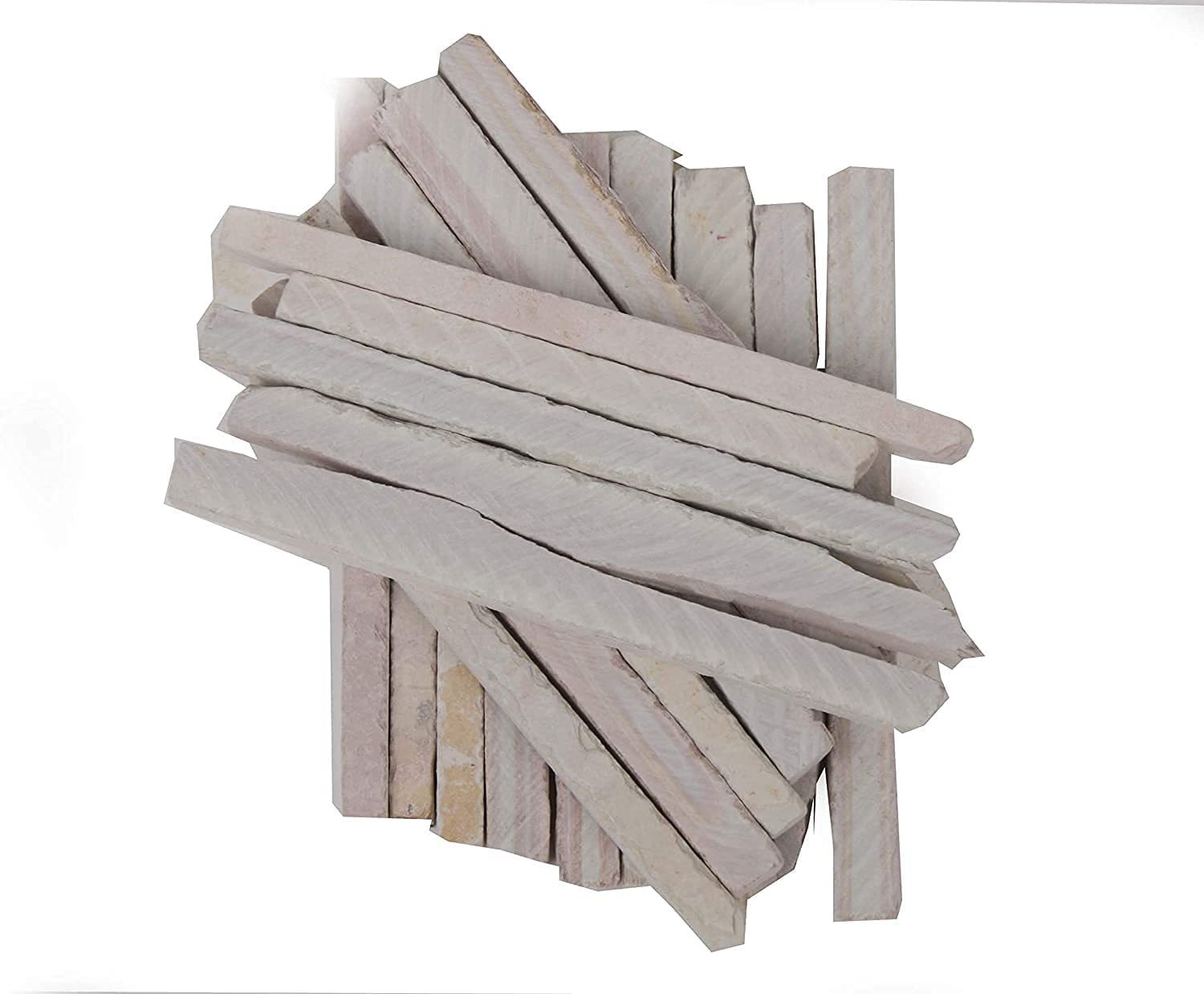 Natural Limestone Slate Chalk Pencils - Pack of 100 | White Slate Bars & Edible Chalk Pencils for Kids, Art & Baking | Eco-Friendly School Supplies & Earthy Goodies for Classroom, Crafts & Culinary Use