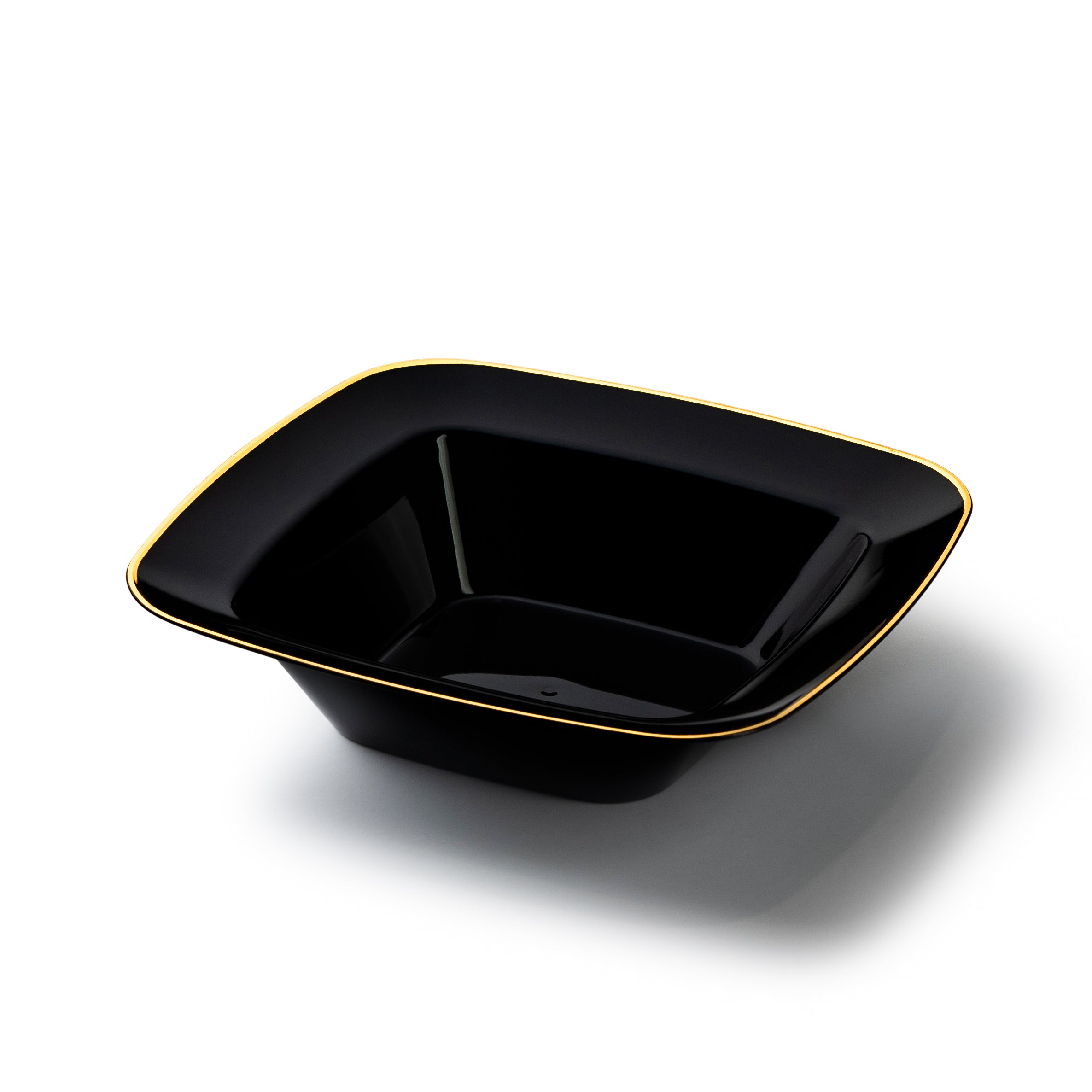 5 oz. Square Plastic Dessert Bowls - 10 Pack Contour Design for Ice Cream, Pudding & Party Snacks - Durable & Reusable Serving Dishes for Home, Restaurants & Catering Events