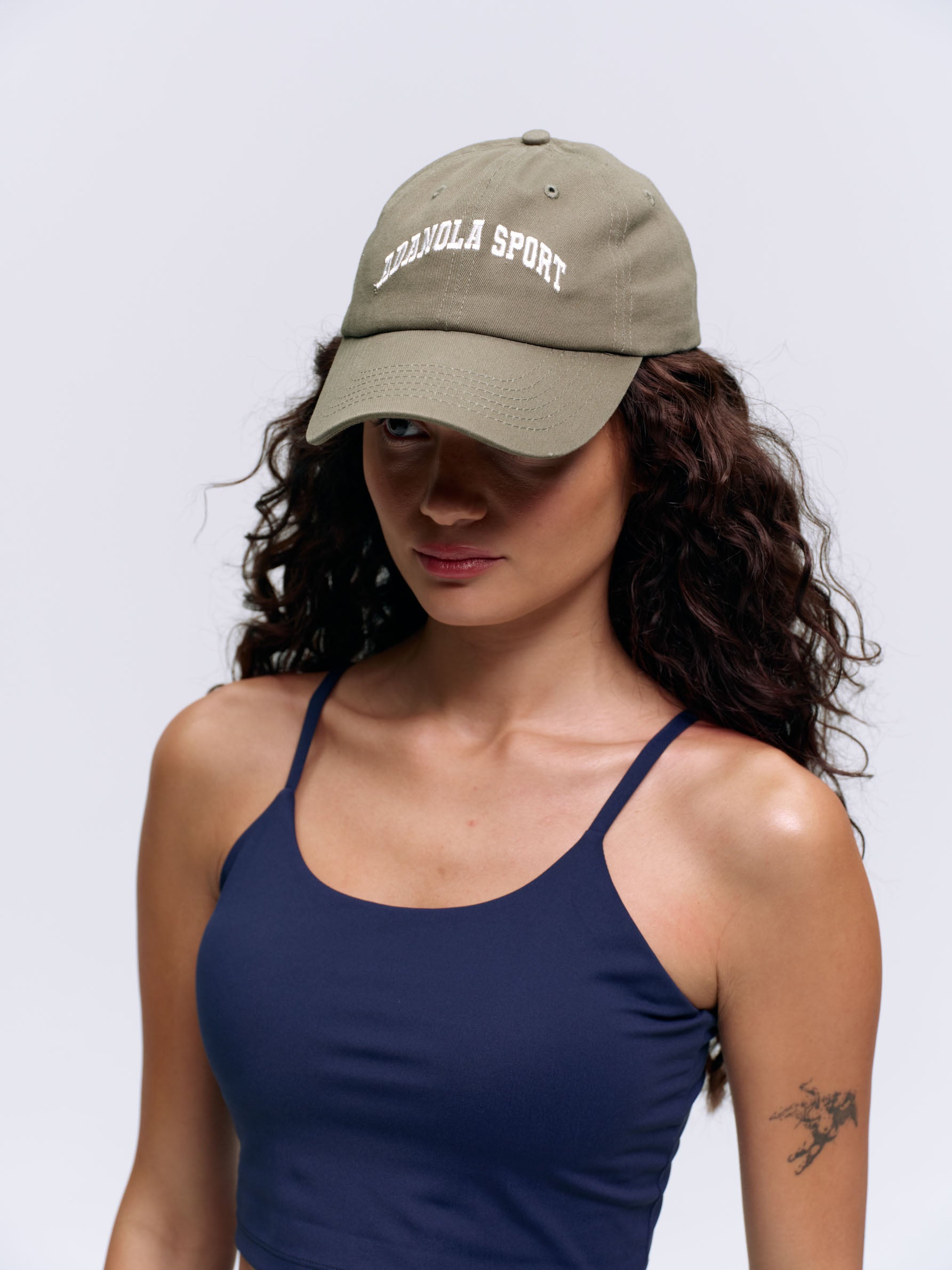 Adanola Sport Cap - Olive Green Adjustable Baseball Hat for Men & Women - Perfect for Running, Hiking, and Outdoor Activities