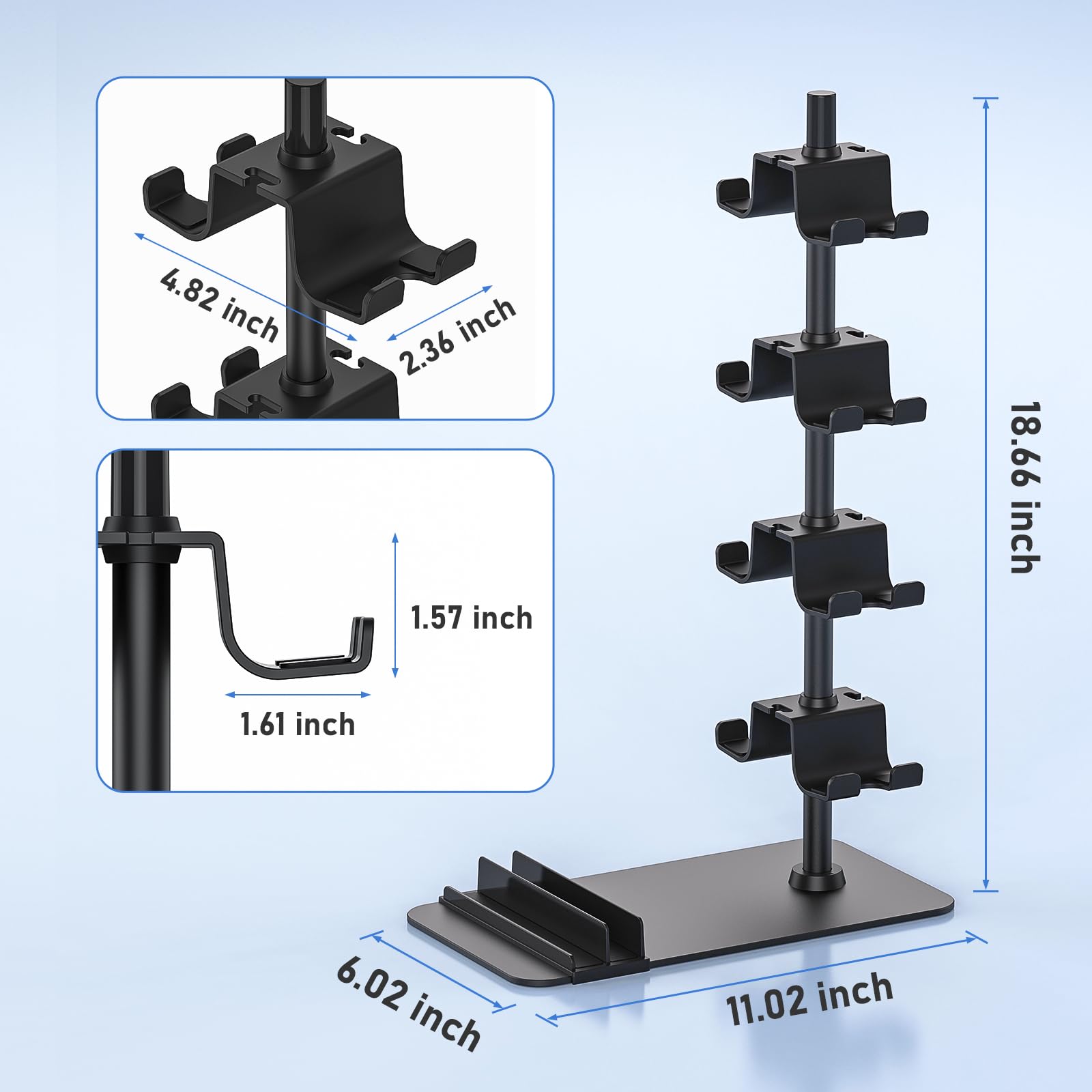 Xbox PS5 PS4 Switch Controller Holder Stand - 8 Gaming Controller Organizer Rack for Desk with Headset/iPad/Phone Storage - Perfect Gaming Room Accessories & Gifts for Gamers - Ideal for Game Room Setup, Streaming Station & Console Organization