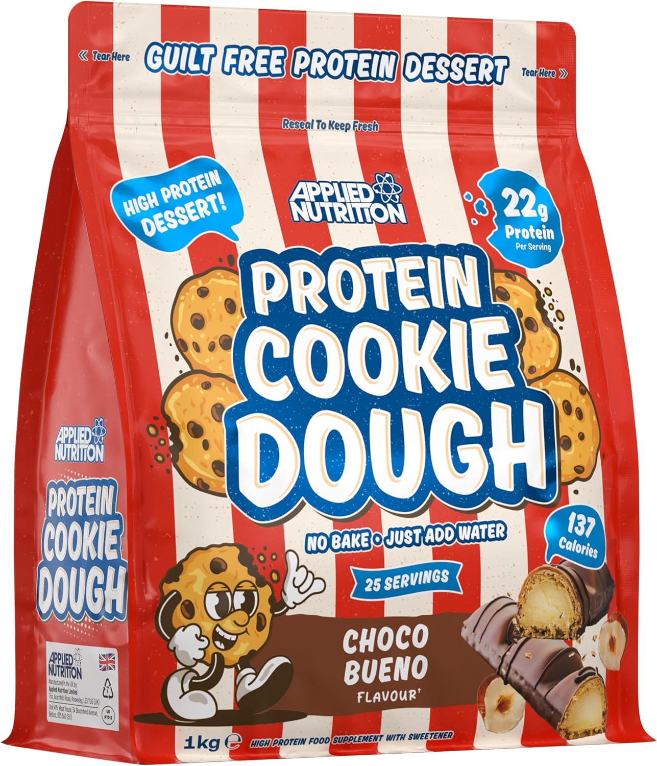 Applied Nutrition Protein Cookie Dough 1kg - High Protein Snack for Fitness & Weight Loss | Perfect for Post-Workout Recovery & Healthy Dessert
