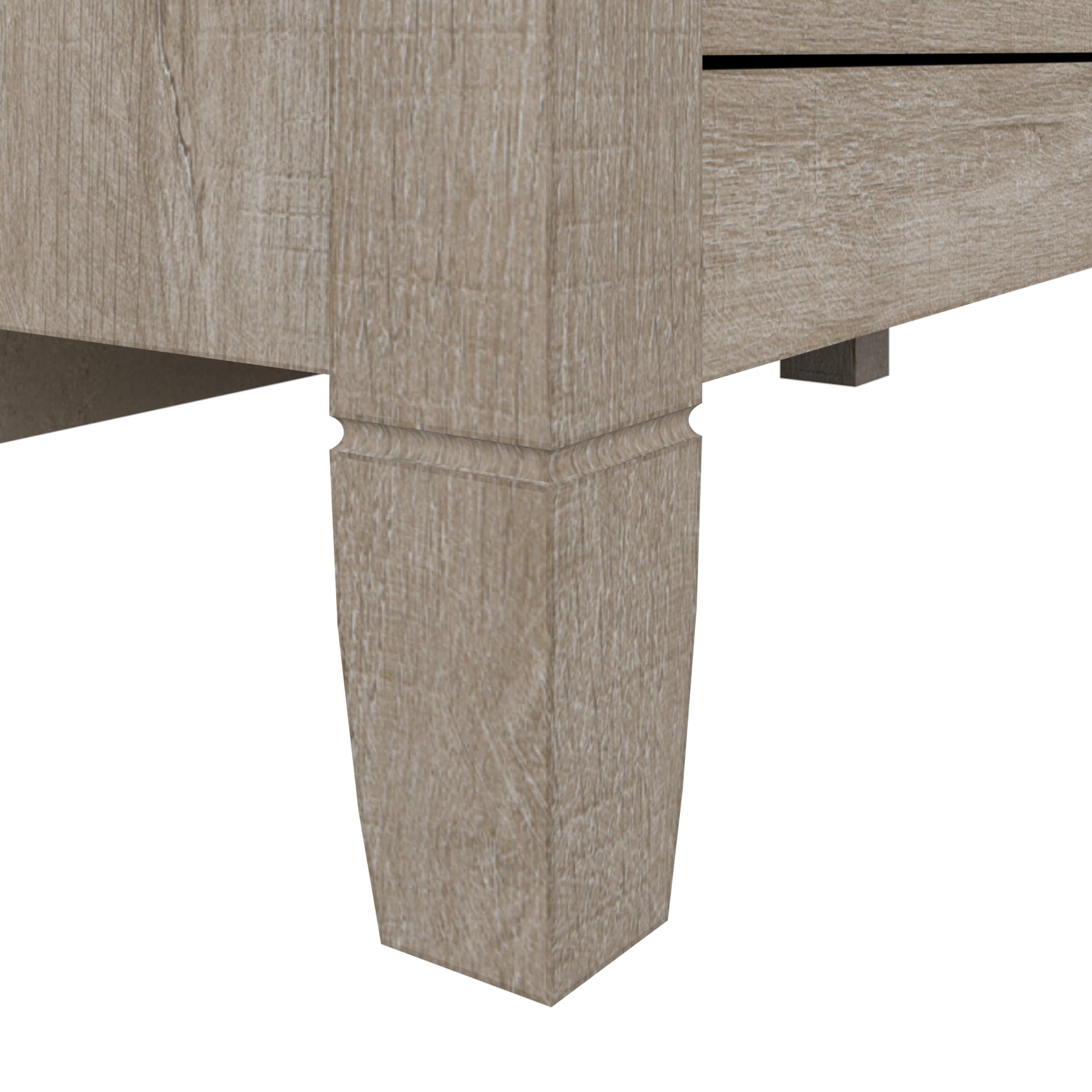Bush Furniture Key West Kitchen Pantry Cabinet in Washed Gray - Freestanding Storage Cabinet for Kitchen, Dining Room, or Office - Organize Dishes, Food, and Supplies