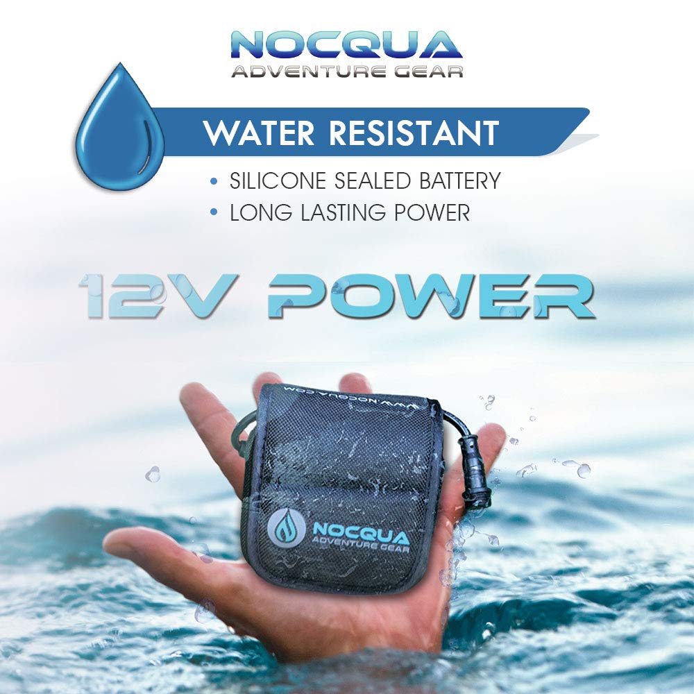 Waterproof 12V Rechargeable Battery & Charger Kit for GPS, Fish Finders, Depth Sounders - Power Your Marine Electronics On The Go - Perfect for Boating, Fishing & Outdoor Adventures
