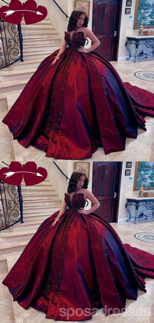 Elegant Red A-Line Maxi Long Prom Dress for Women - Perfect for Evening Parties, Formal Events & Special Occasions