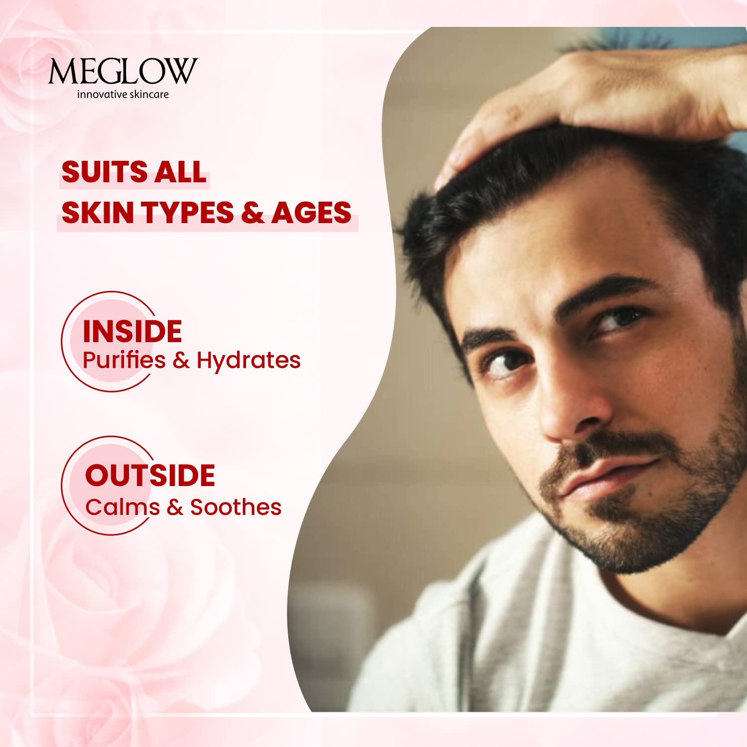 **Leeford Meglow Rose Water & Glycerin Face Toner – Hydrating Skin Care for Women & Men with Gulab Jal – Pack of 2 – Perfect for Daily Moisturizing & Glowing Skin**