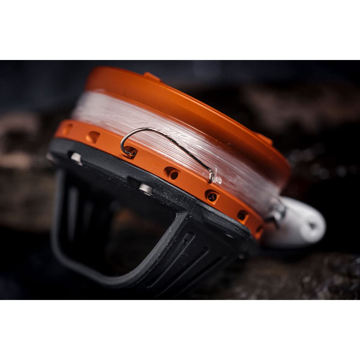 Exotac xREEL Compact Survival Fishing Kit with Tackle Storage - Portable Handline Fishing Gear for Emergency & Outdoor Adventures - Includes 6 Hooks, 6 Split Shot, 2 Floats & TPE Finger Strap for Better Control - Ideal for Camping, Hiking, Bug Out Bags & Survival Situations