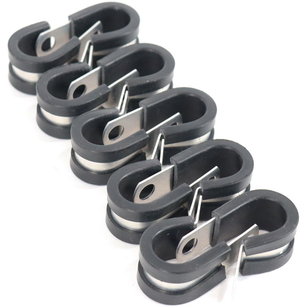 1/2 Inch Line Clamps 10 Pack - Heavy Duty Hose Clamps for Plumbing, Automotive & DIY Projects - Secure Pipes, Hoses & Tubing with Ease