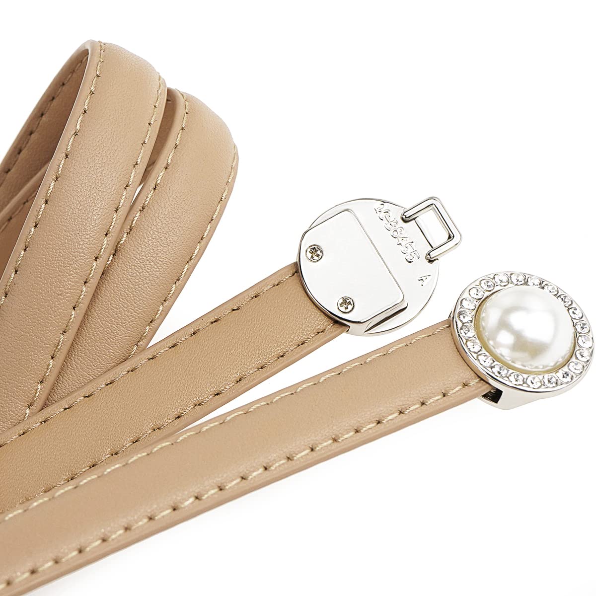 Glamorstar Women's Skinny Patent Leather Belt - Adjustable Waist Belt with Alloy Buckle for Dresses & Formal Wear | Perfect for Office, Party & Special Occasions