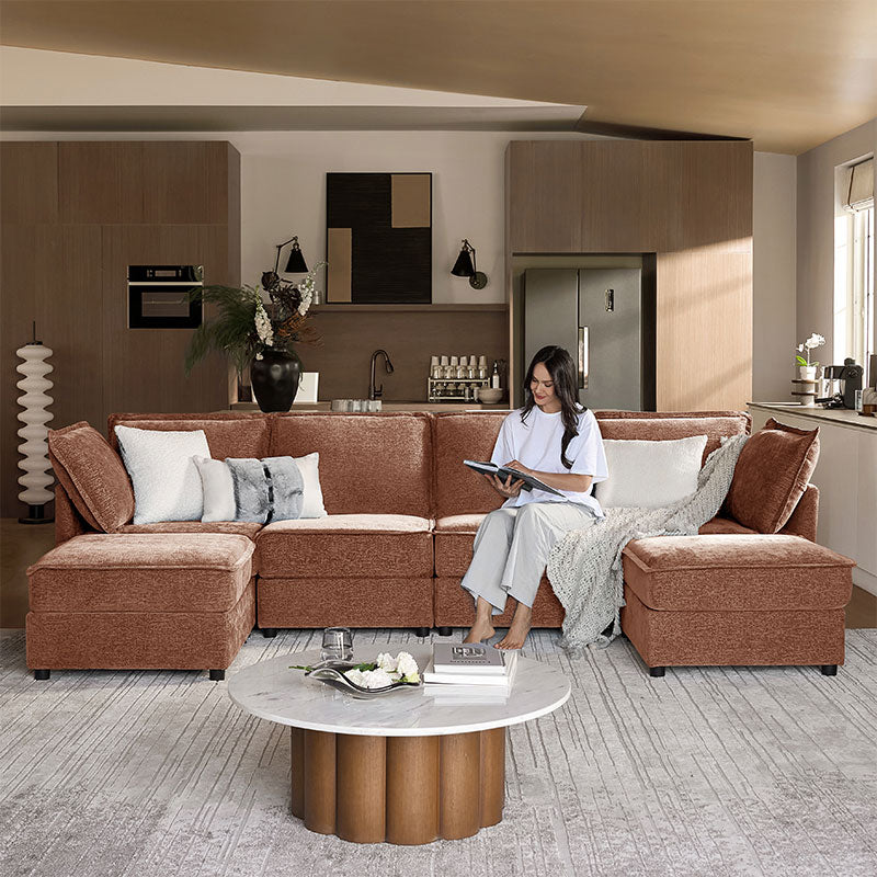 Harmetrix Oversized Soft Sectional Couch with Storage | Modern L-Shaped Sofa Bed with Hidden Compartment | Perfect for Living Room, Family Room & Small Spaces