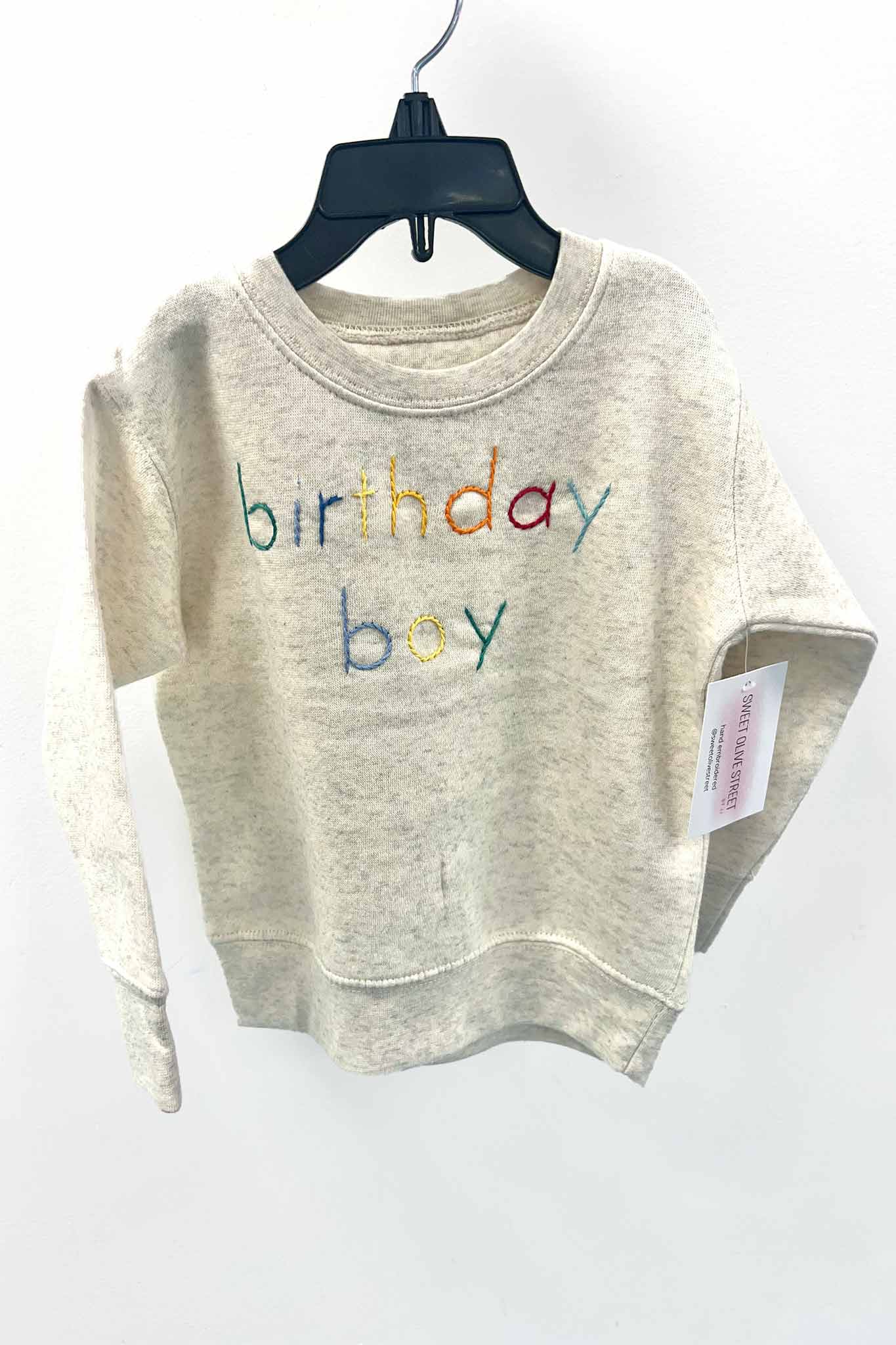 Adorable Embroidered Birthday Boy Sweater for Toddlers - Soft Cotton Crewneck Pullover for 1-3 Year Olds - Perfect for Birthday Parties, Photo Shoots & Special Occasions