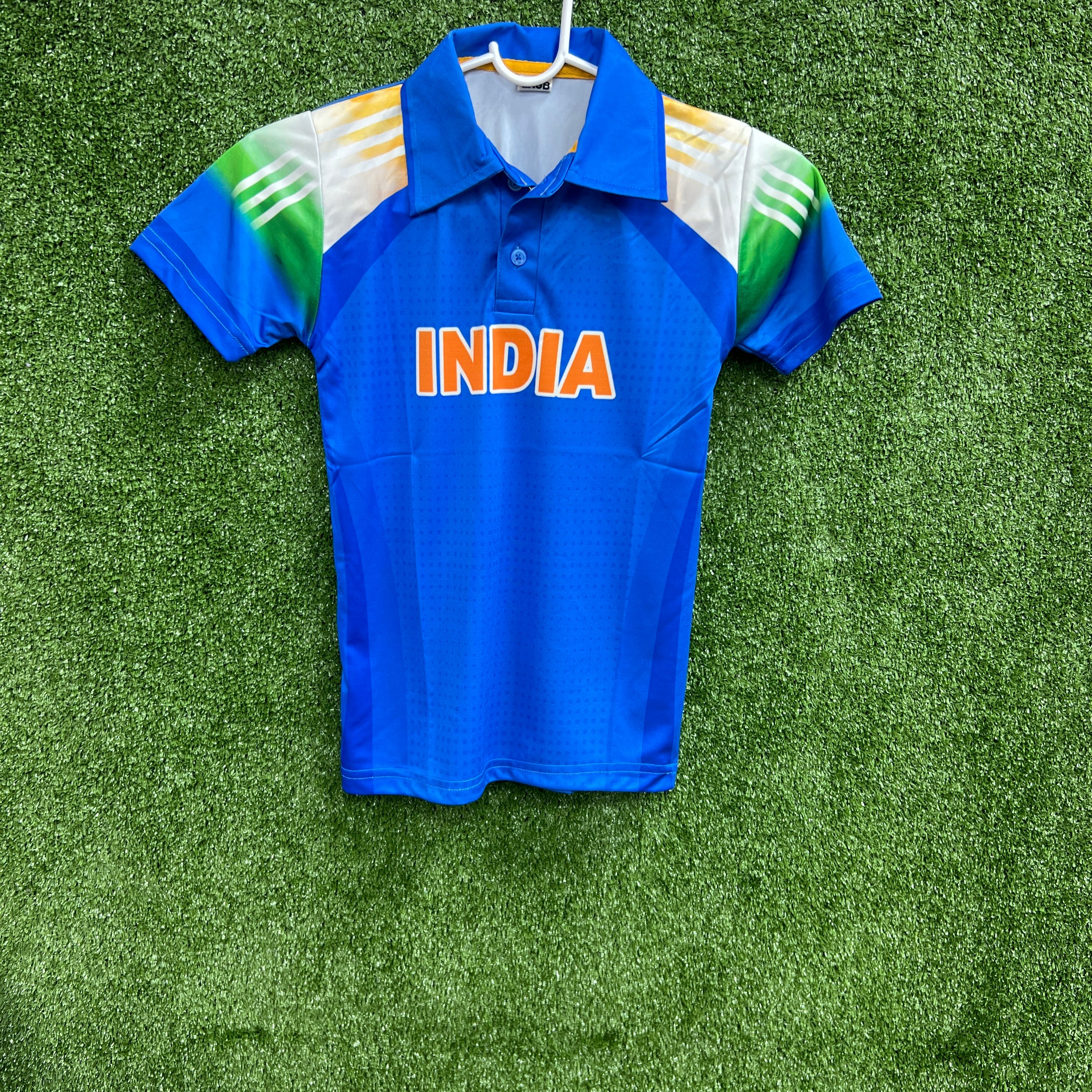 India Kids Cricket Jersey - Comfortable & Breathable Youth Cricket Uniform for Boys & Girls - Perfect for Matches, Practice & School Sports Events