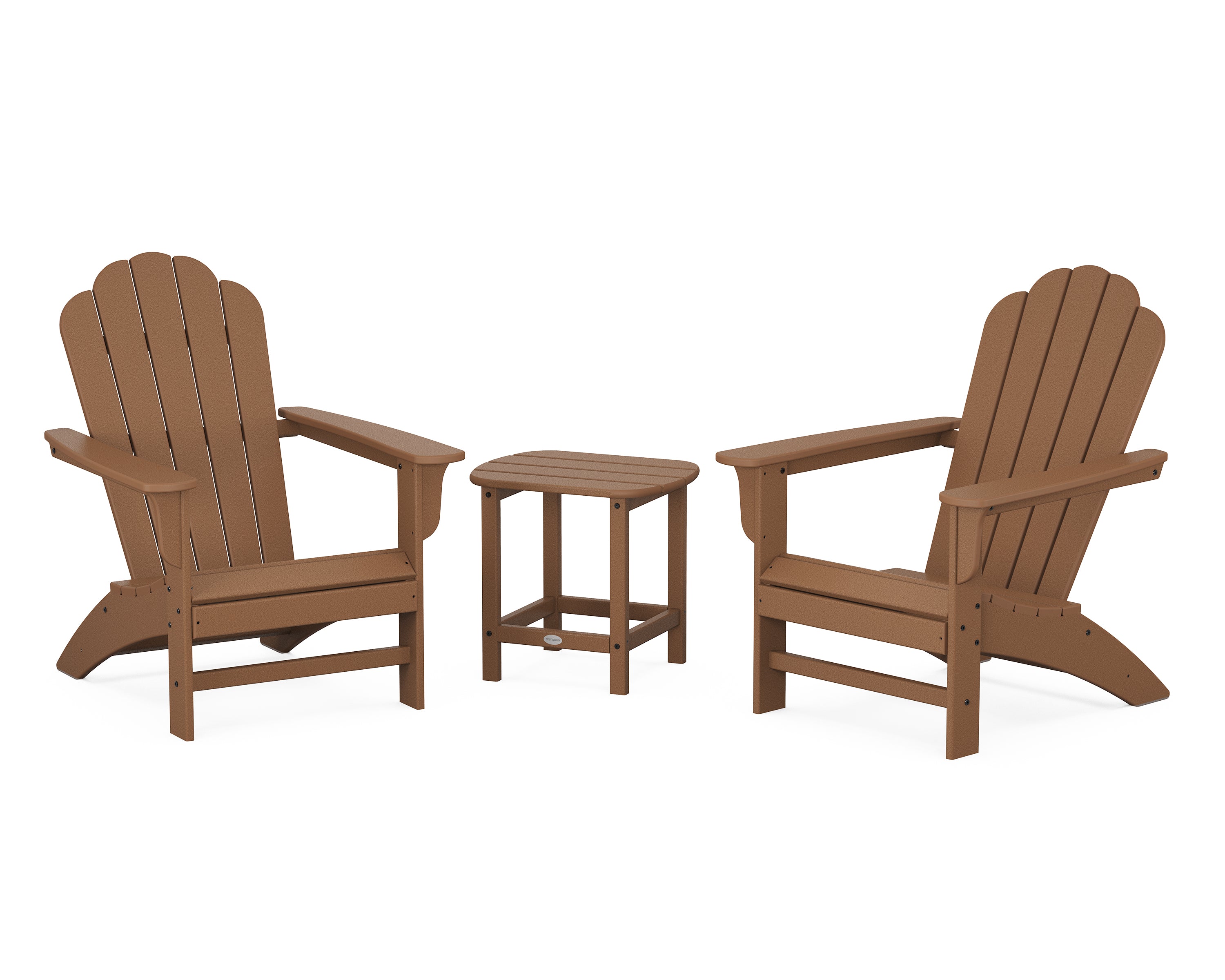 POLYWOOD Country Living Cottage Adirondack Chair 3-Piece Set - Durable Outdoor Furniture for Patio, Garden & Backyard Relaxation
