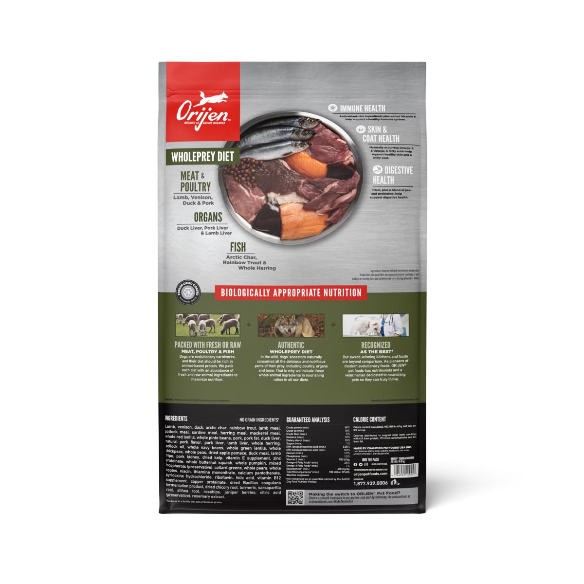 ORIJEN Tundra Grain-Free Dry Dog Food with Fresh & Raw Ingredients - 23.5lb Bag | High-Protein Kibble for Large Breed Dogs, Active Pets & Outdoor Adventures