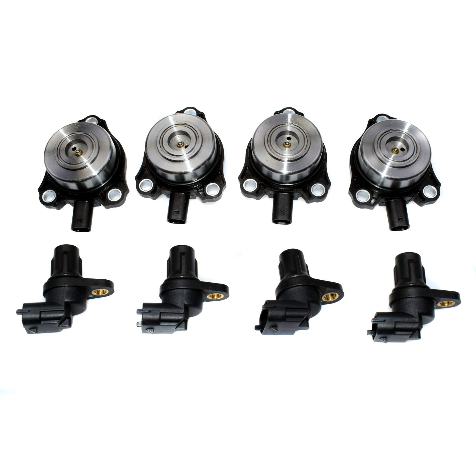 4x Camshaft Position Sensors & 4x Adjuster Magnets Kit Compatible with Mercedes R171 W203 W209 - 0041539628 2720510177 - Perfect for Engine Performance Tuning & Maintenance
