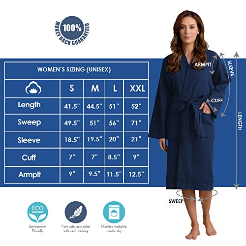 Soft Touch Personalized Embroidered Bridesmaid Robe - 100% Turkish Cotton Long Waffle Spa Bathrobe for Women - Perfect Wedding Party Gift & Luxury Spa Relaxation at Home