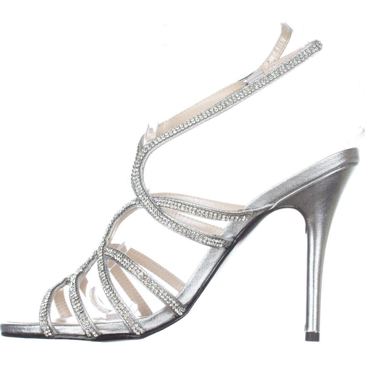 Women's Silver Metallic Flat Sandals - Size 5.5 | Comfortable Summer Beach Slides for Walking, Travel & Casual Outfits