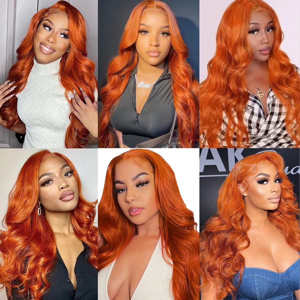 30 Inch Ginger Orange Body Wave Lace Front Wigs - Brazilian Remy Human Hair with Pre-Plucked 13x4 HD Transparent Lace | Natural Look for Black Women | Perfect for Daily Wear, Cosplay, and Special Occasions