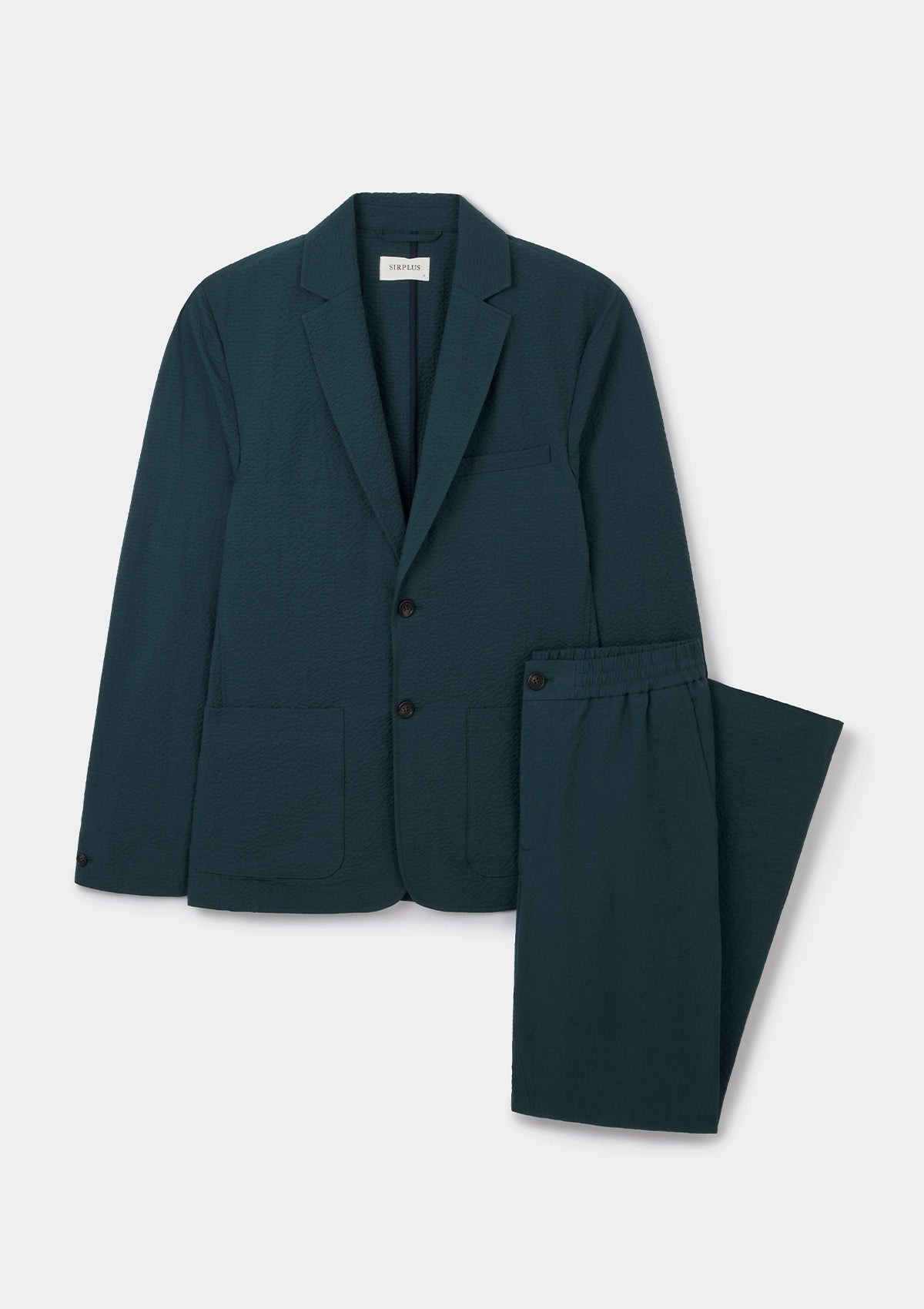 Stylish Teal Cotton Seersucker Suit for Men - Breathable Summer Business & Wedding Attire - Perfect for Office, Parties & Formal Events