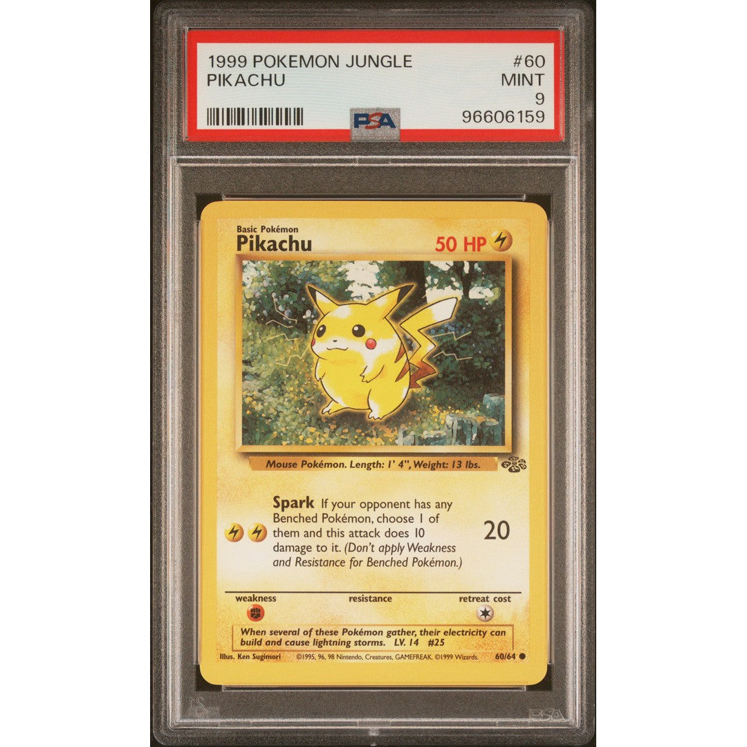 2000 Pokemon Jungle Pikachu 60/64 PSA 9 Graded Trading Card - Rare Collectible for Pokemon Fans & Card Game Enthusiasts | Perfect for Display, Investment & Battling