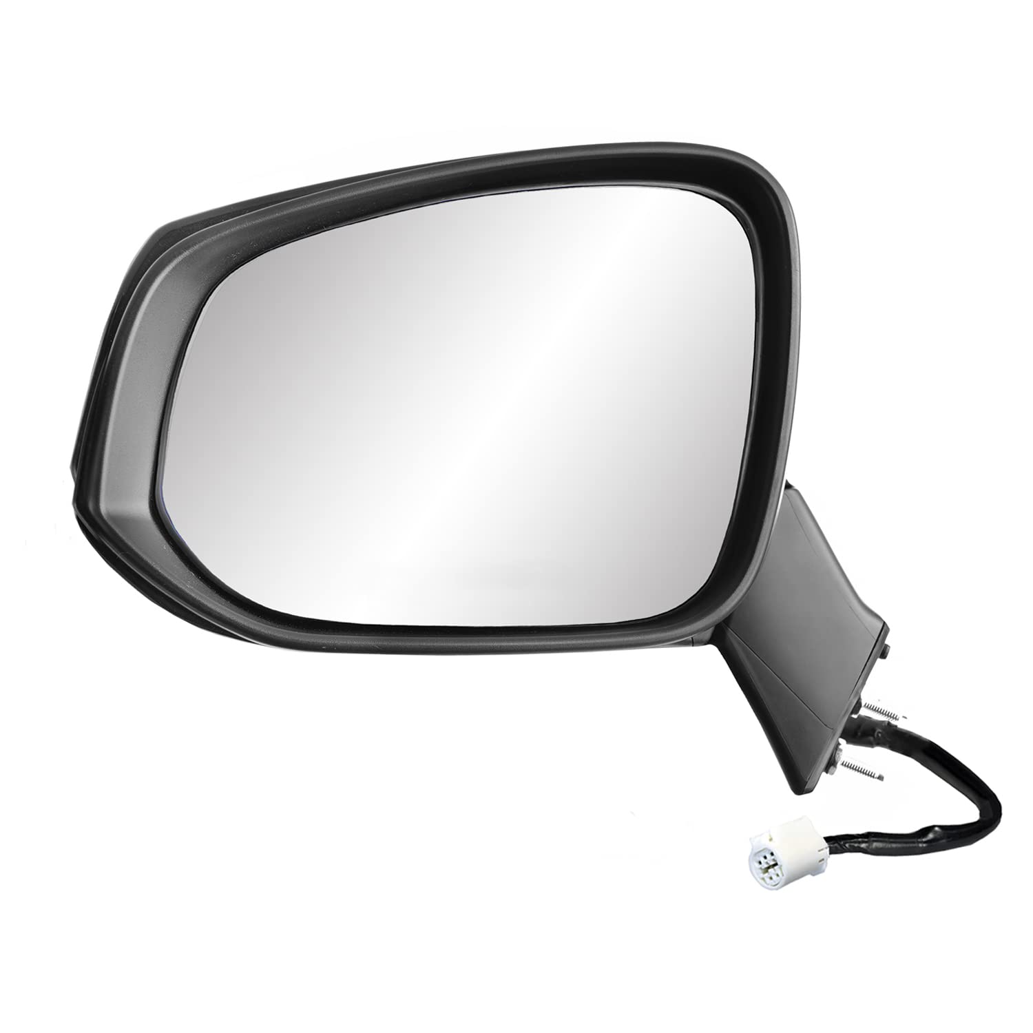 Replacement Driver Side Mirror for Toyota RAV4 & Hybrid Models - Textured Black, Power Folding, No Turn Signal/Puddle Lamp/BSDS/Camera - Perfect for Parking & Highway Driving
