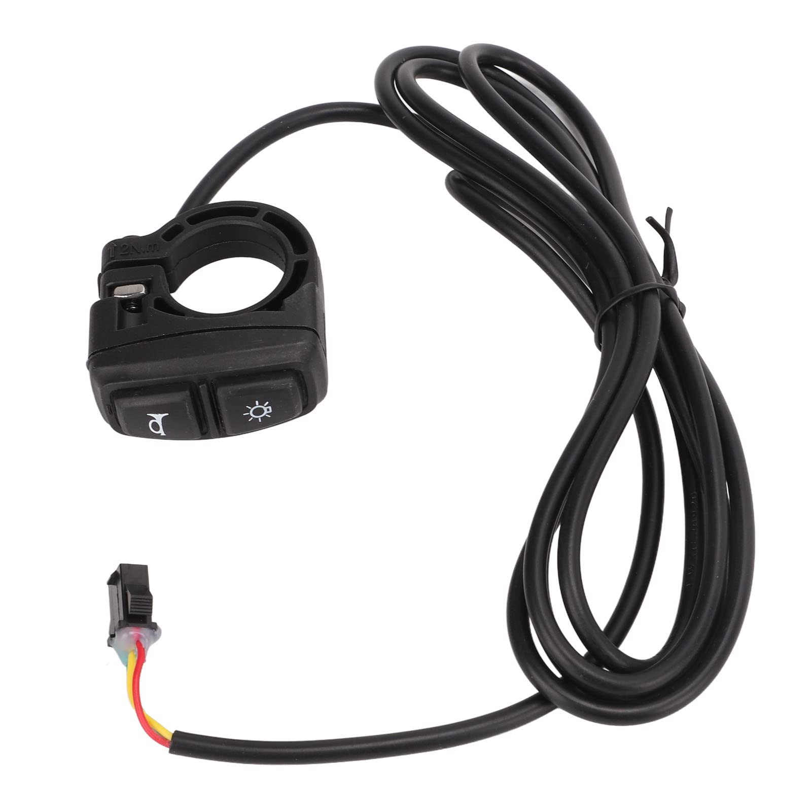 Alomejor 2-in-1 Electric Bike Light & Horn Switch with Adapter Cable - Waterproof Scooter Switch for E-Bike, Motorcycle, Electric Scooter - Perfect for Night Riding and Urban Commuting