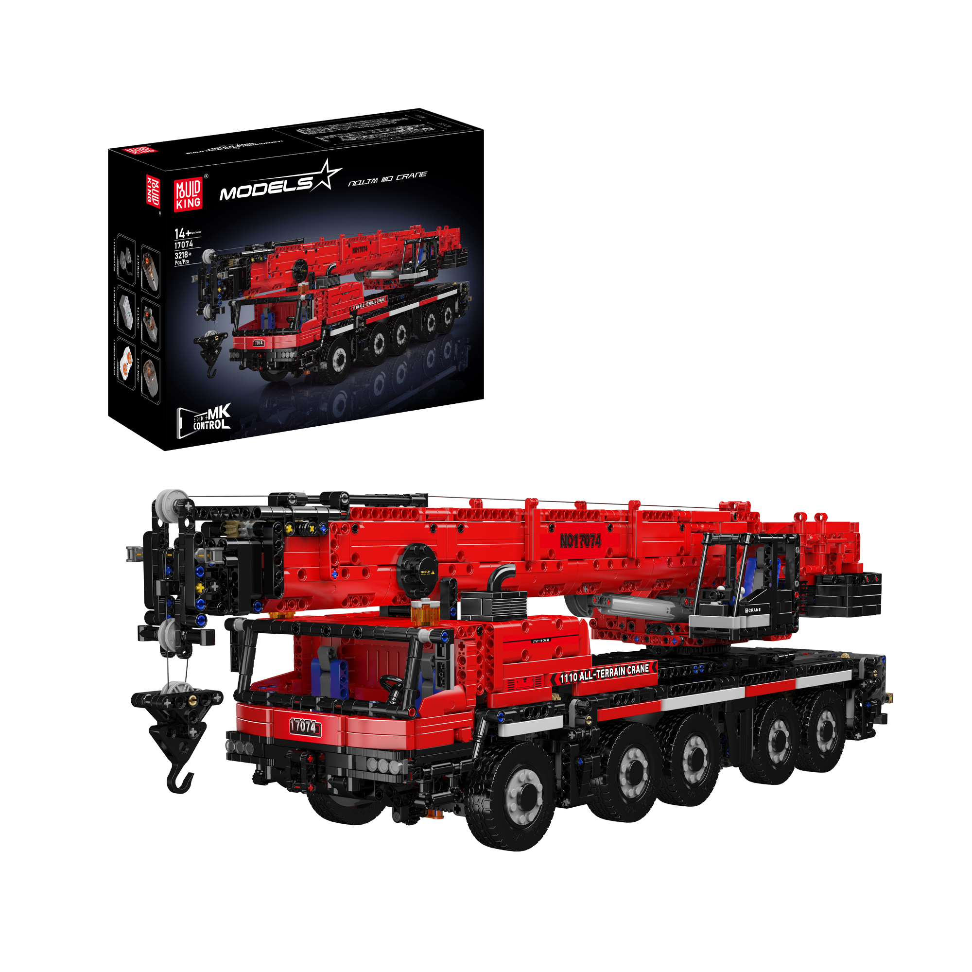 Mould King 17073/17074 LTM 1110 Mobile Crane Building Set - 3,218 Piece Construction Toy for Adults & Kids | STEM Educational Building Blocks | Perfect for Engineering Enthusiasts & Collectors