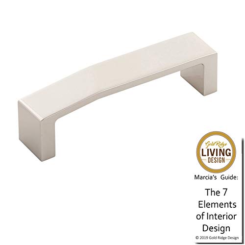 Veer Pull - Satin Nickel Cabinet Handles (5 Pack) 7.6