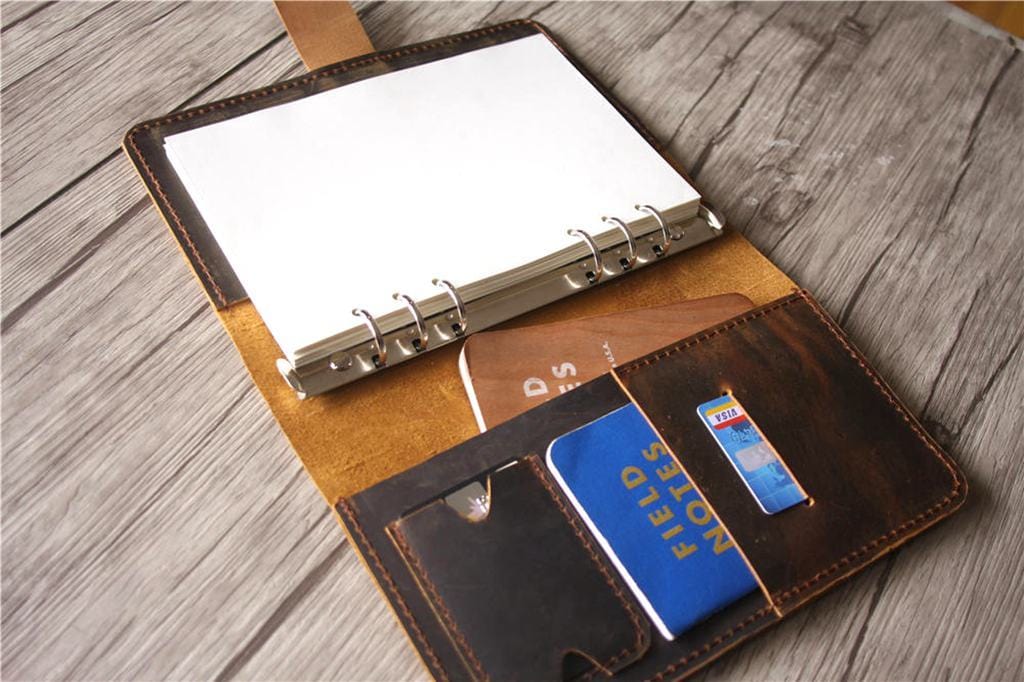 Premium Custom Leather Refillable Planner Notebook - Personalized Organizer for Work, School & Daily Planning - Perfect Gift for Professionals & Students