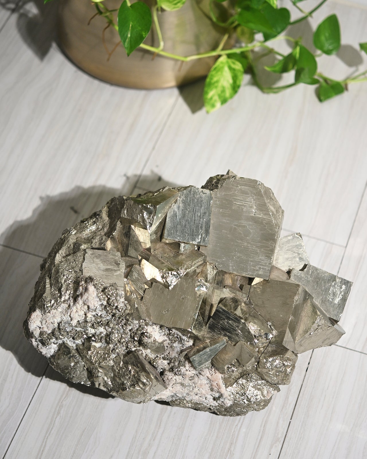 92lb Massive Pyrite Statement Cluster - Natural Mineral Specimen for Home Decor, Crystal Healing & Geode Collection | Perfect for Display Shelf, Meditation Space or Gift for Rock Collectors