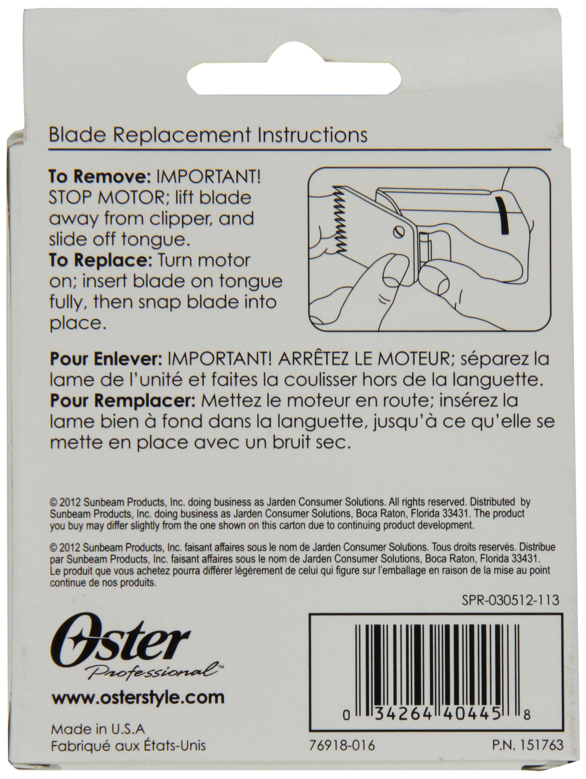 Oster 0000 Detachable Blade for Classic 76, Octane, Model One & Model 10 Clippers - 0.25mm Cutting Length - Perfect for Precision Haircuts, Grooming & Pet Trimming