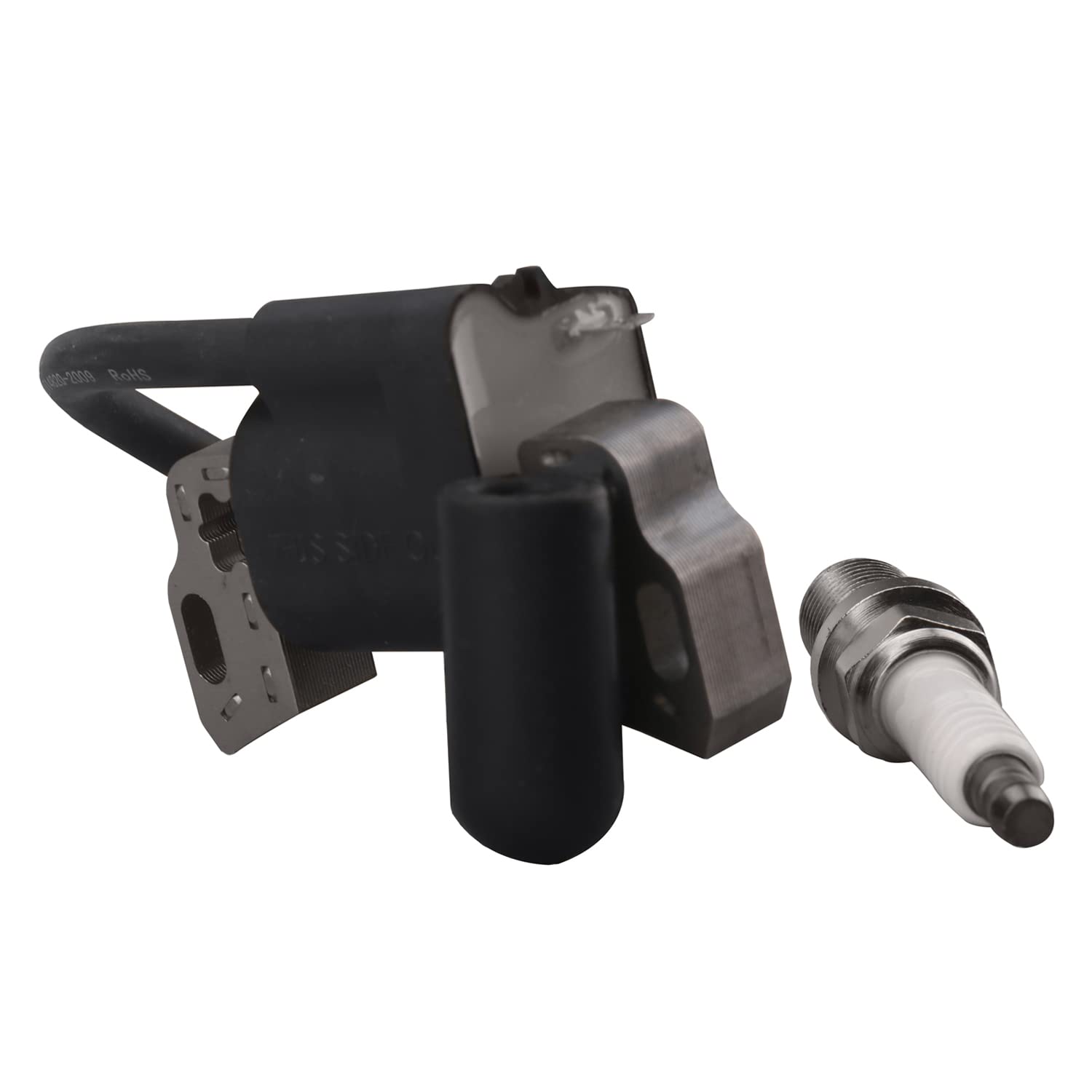 High-Performance Ignition Coil Module with Spark Plug for 08P502 09P602 09P702 Armature Magneto - Compatible with Lawn Mower Engines 593872 799582 - Perfect for Small Engine Repair & Maintenance