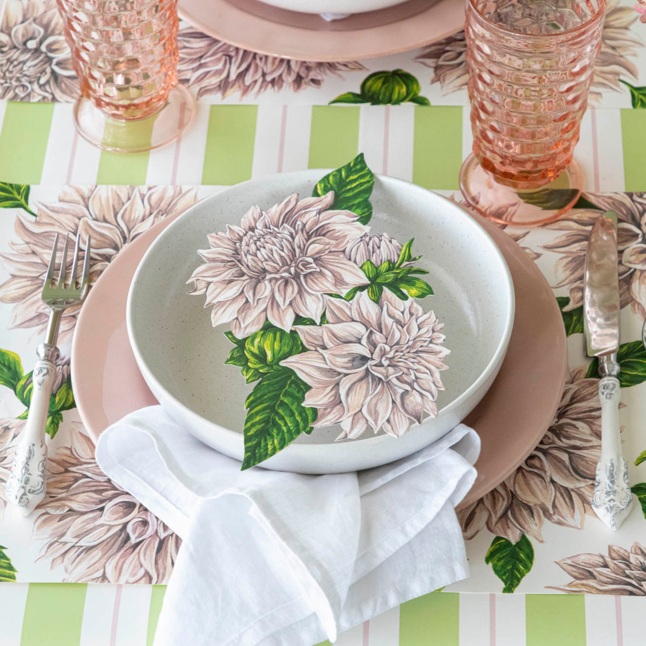 Elegant Dahlia Table Accent - Floral Home Decor Centerpiece for Dining Room, Living Room & Wedding Decorations