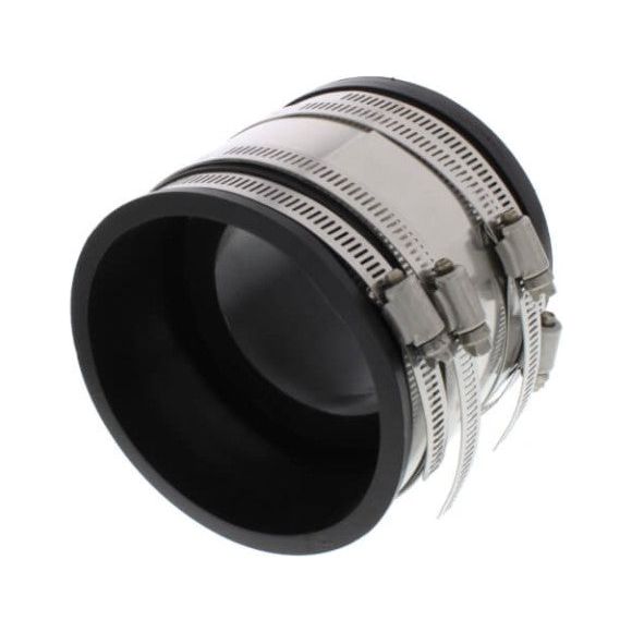 Fernco 1056 43RC 4 x 3 Strong Back PVC Shielded Coupling - Heavy Duty Pipe Connector for Cast Iron, PVC, Copper, Steel & Lead Pipes - Perfect for Plumbing Repairs, Drainage Systems & Pipe Replacements