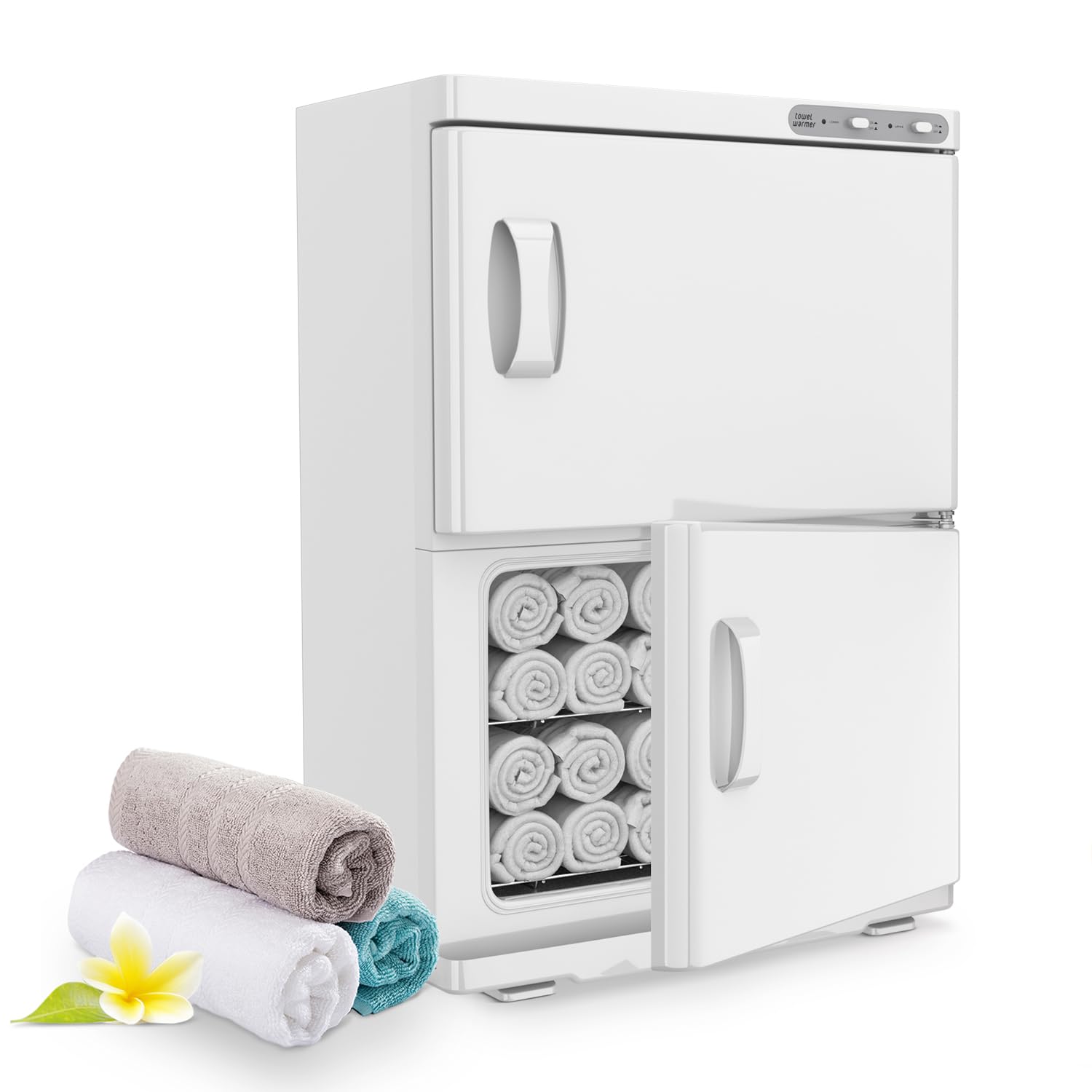 Professional 46L Large Capacity Towel Warmer Cabinet - Double Door Spa Towel Heater for Salon, Barber Shop, Restaurant & Home Use - Perfect for Warm Towels in Beauty Treatments & Hospitality Services