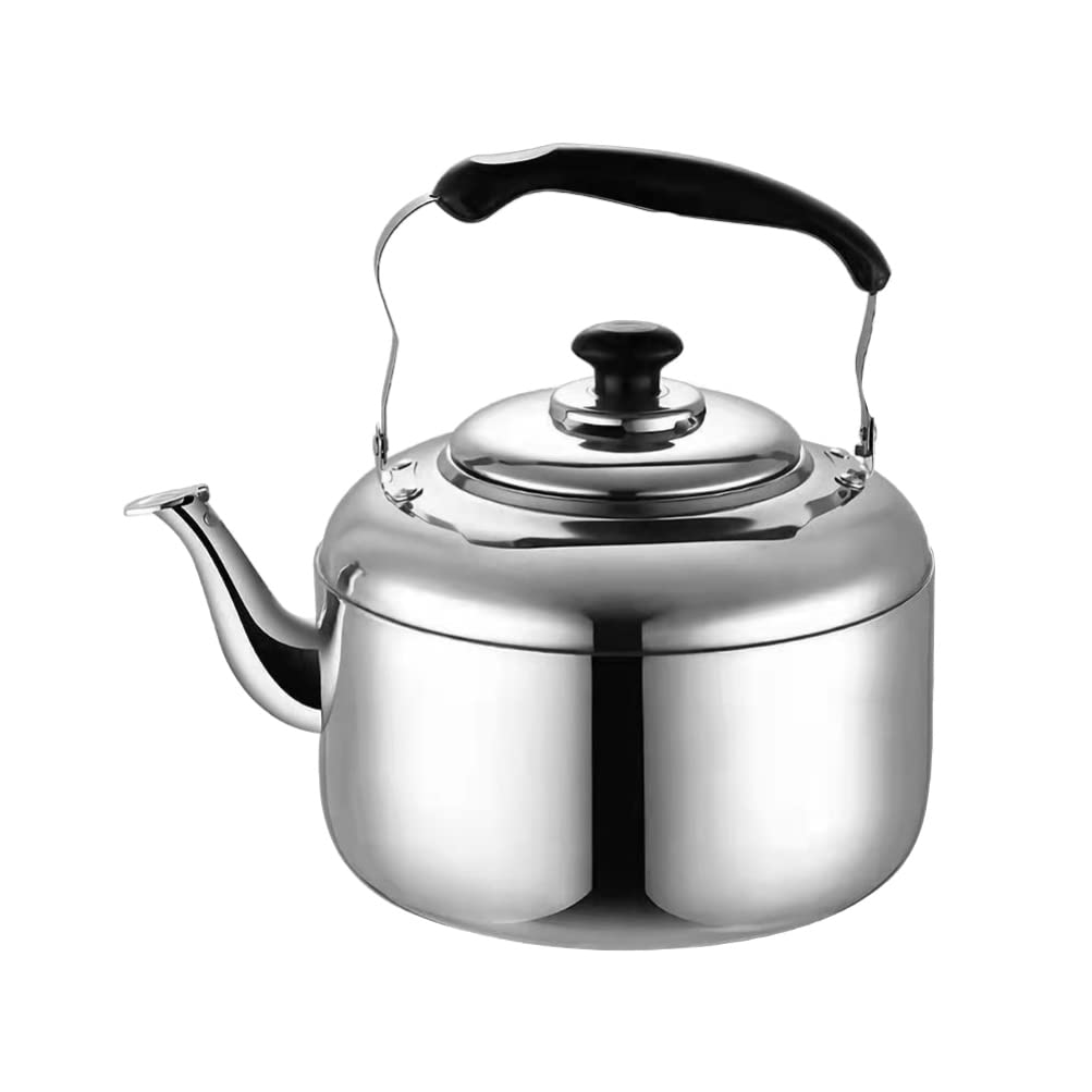UPKOCH 2L Stainless Steel Whistling Tea Kettle - Stovetop & Induction Compatible Camping Kettle for Loose Leaf Tea, Hot Water Boiling - Perfect for Home Kitchen, Outdoor Camping & Office Use