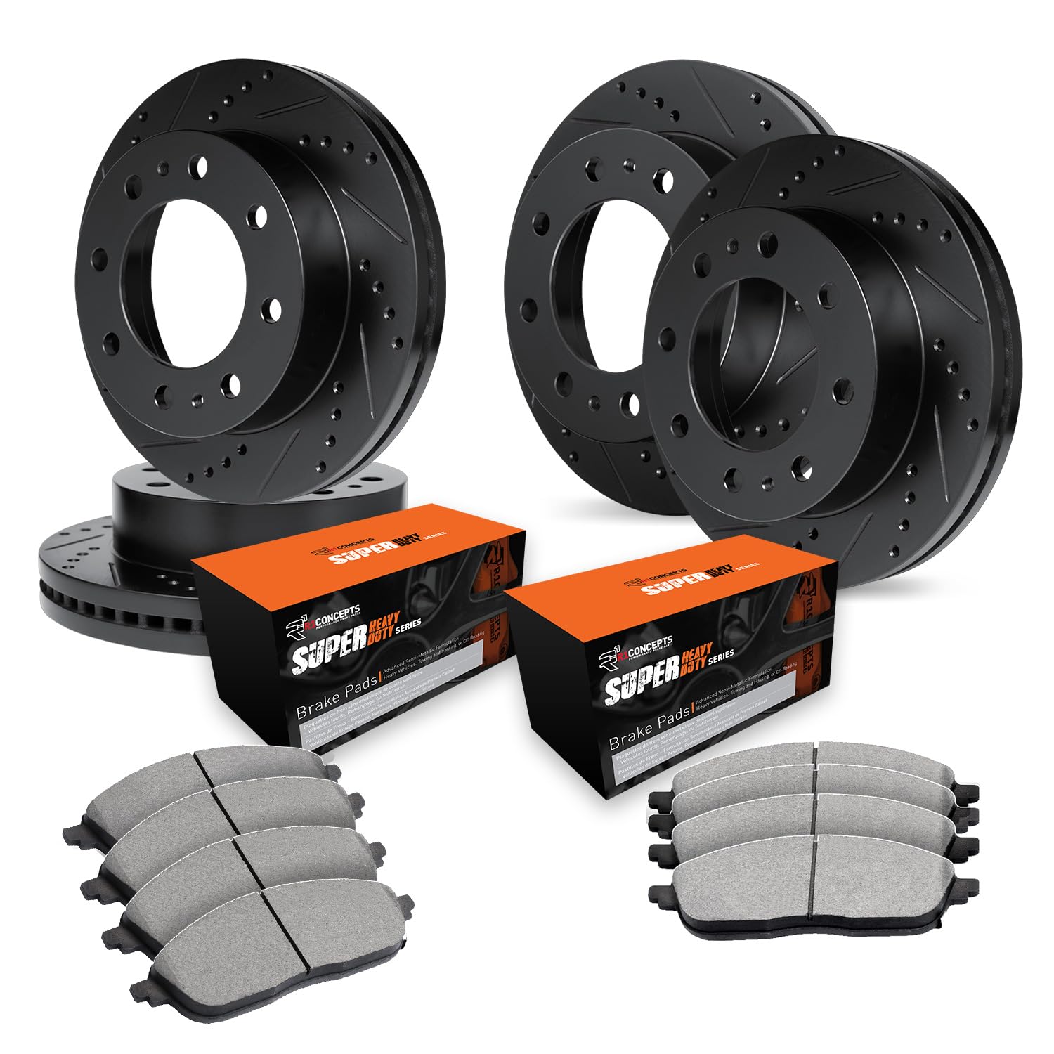R1 Concepts Premium Front & Rear Brake Pads and Rotors Kit - High Performance OEp Brake System for Smooth Stopping | Perfect for Daily Driving, Highway Cruising & Heavy-Duty Vehicles | CBC.48042.04