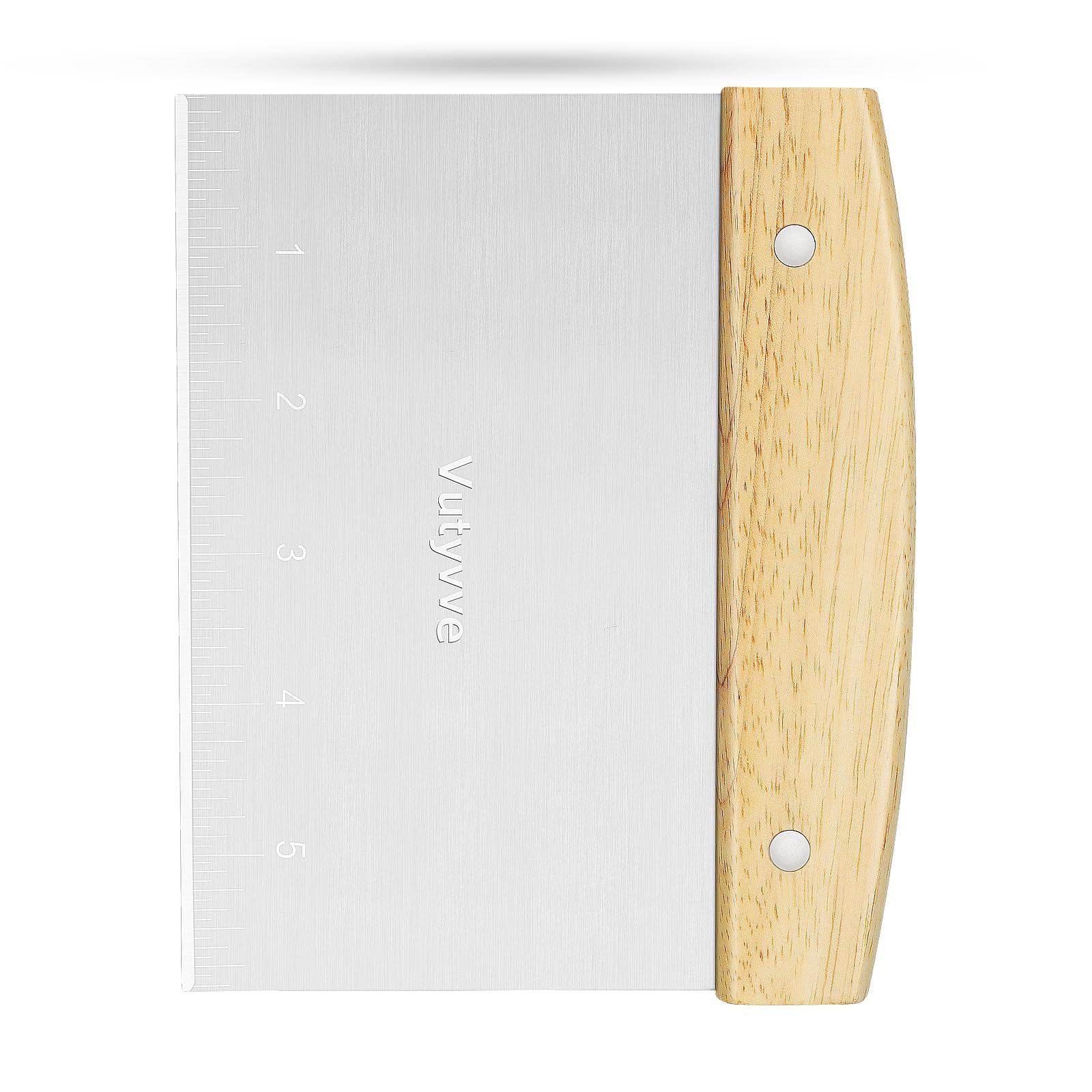 **Wooden Handle Stainless Steel Dough Scraper & 2 Plastic Pastry Scrapers - 3-Piece Baking Set for Pizza, Cake, Bread Dough - Perfect for Home Bakers & Professional Kitchens**